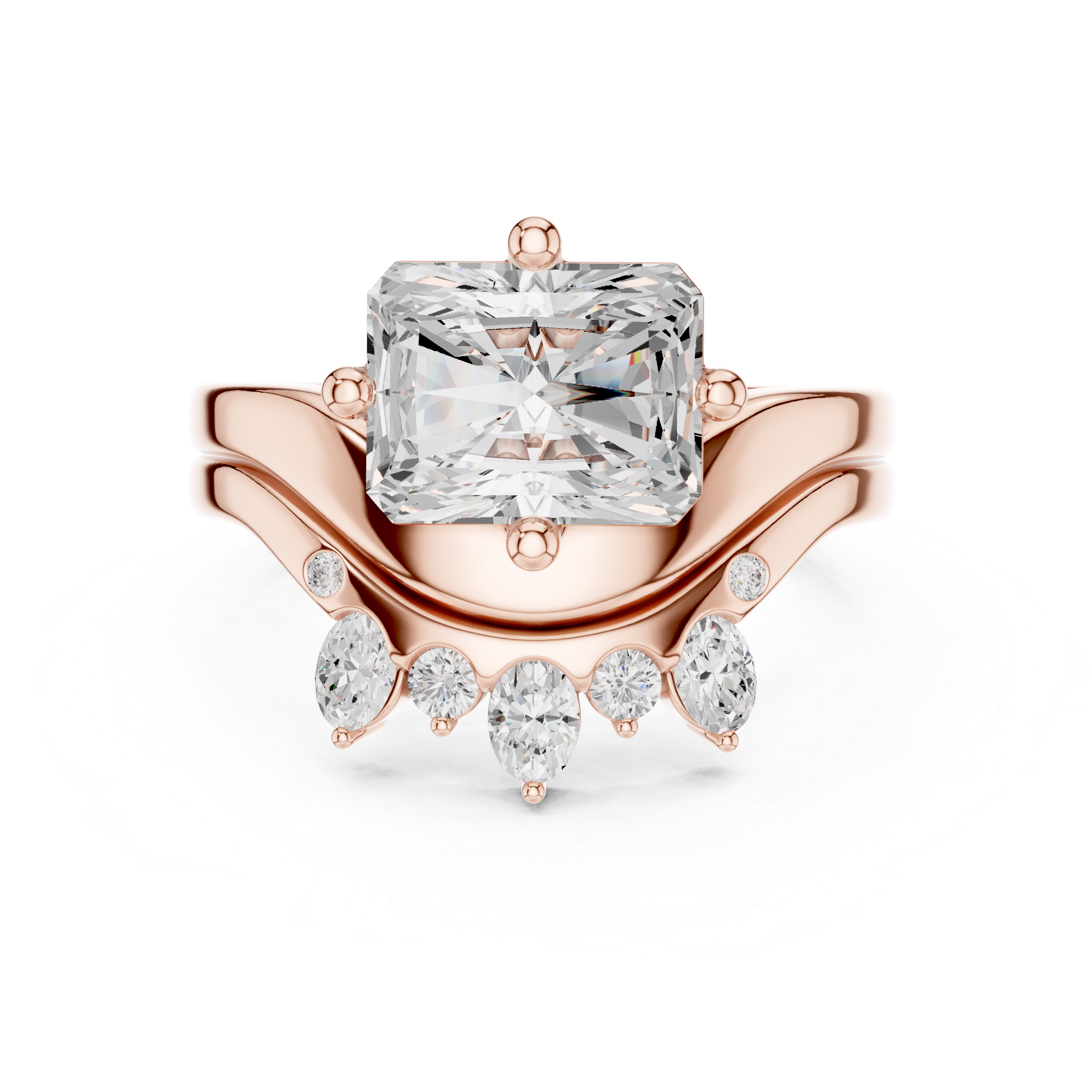 Small diamond nose pin with simple style.