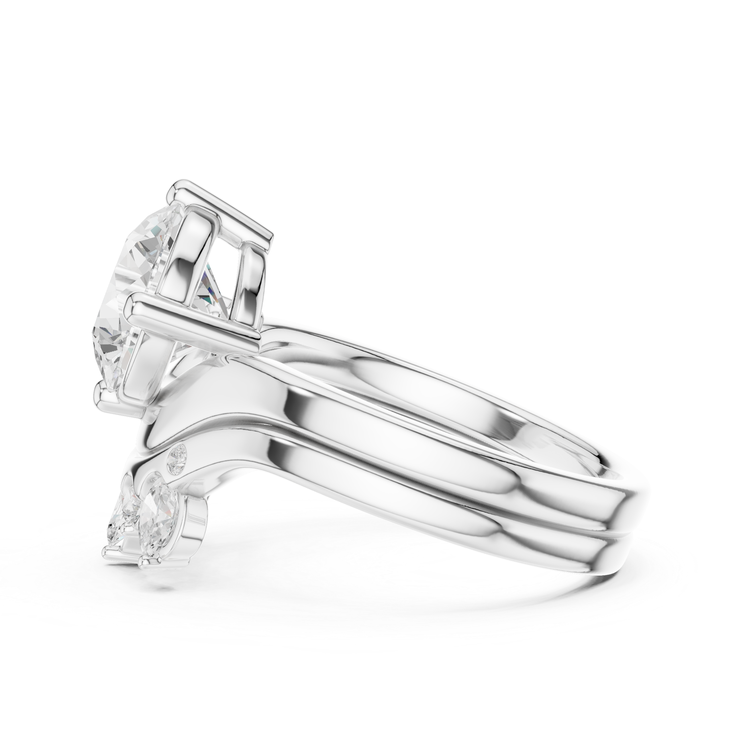 Men's brushed gold wedding band ring.