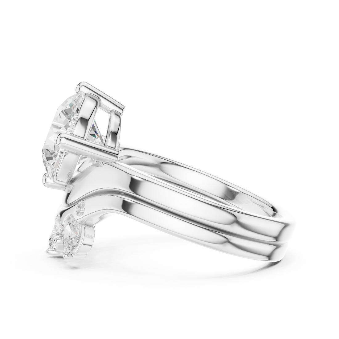 Men's brushed gold wedding band ring.