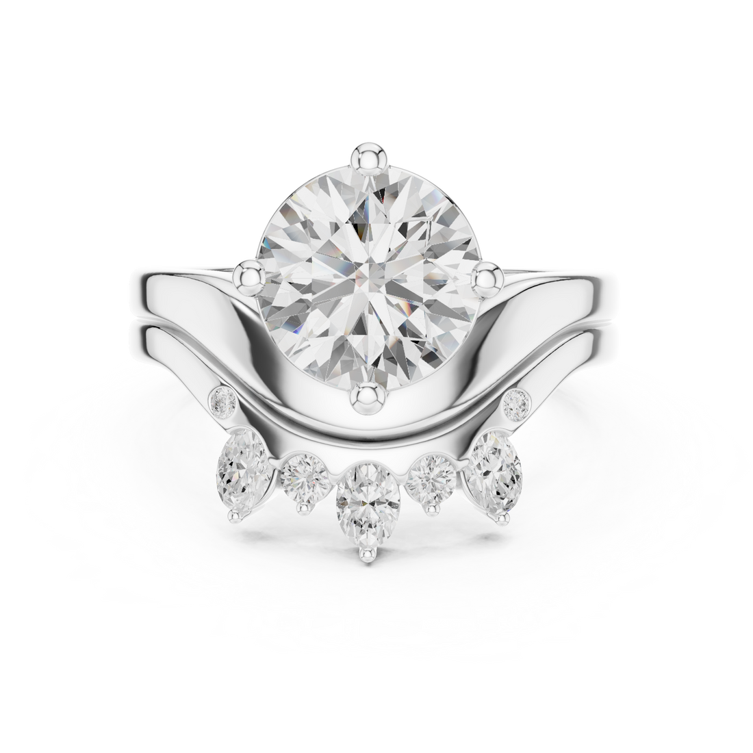 Men's bold diamond ring with square setting.