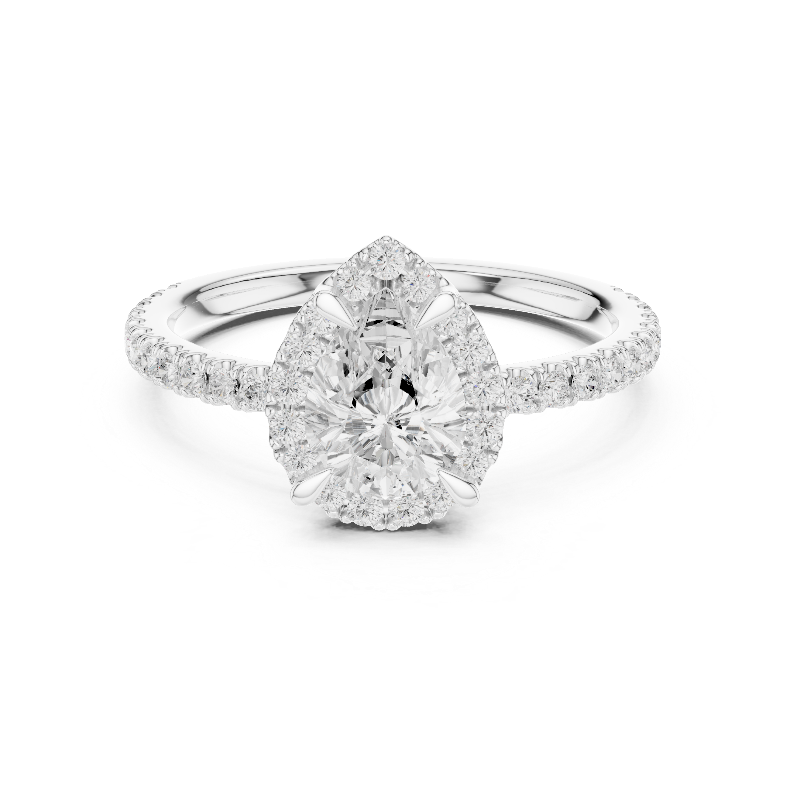 Diamond pendant necklace with elegant shine.