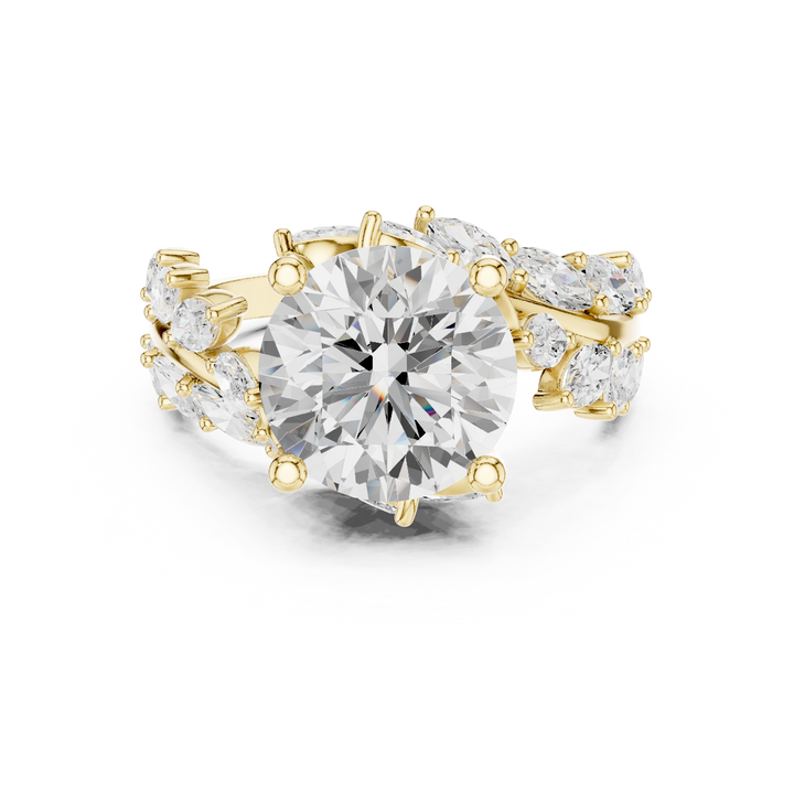 Floral toe ring with carved detail.