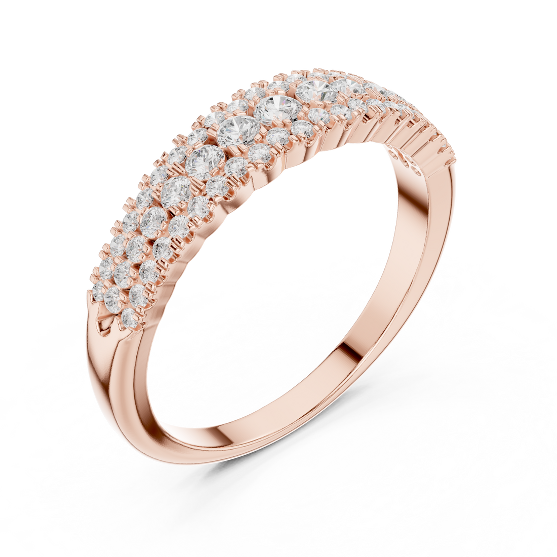 Cushion-cut engagement ring with diamond halo.