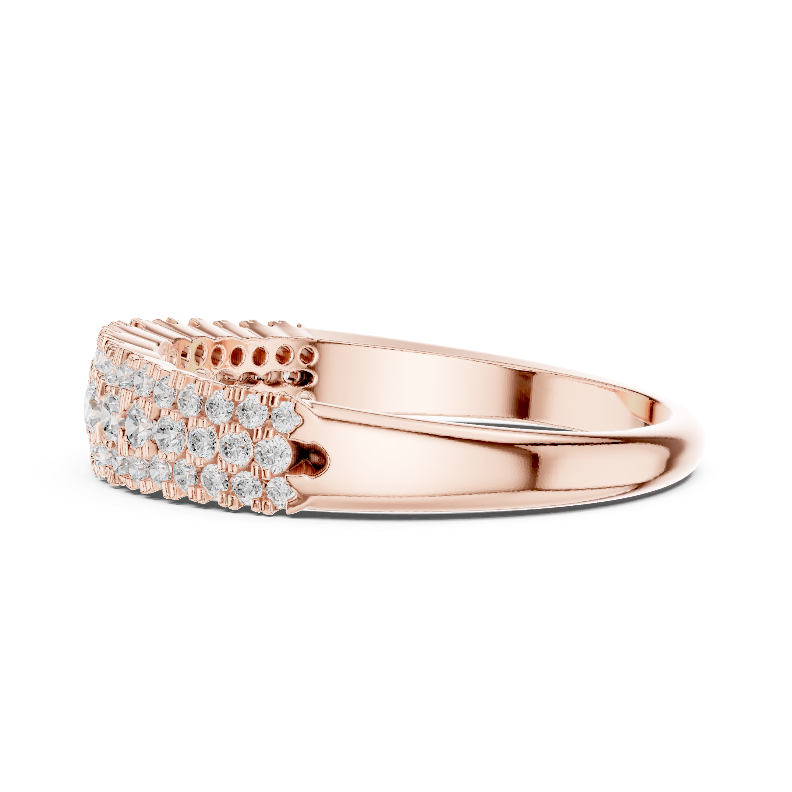 Oval solitaire ring with polished gold band.