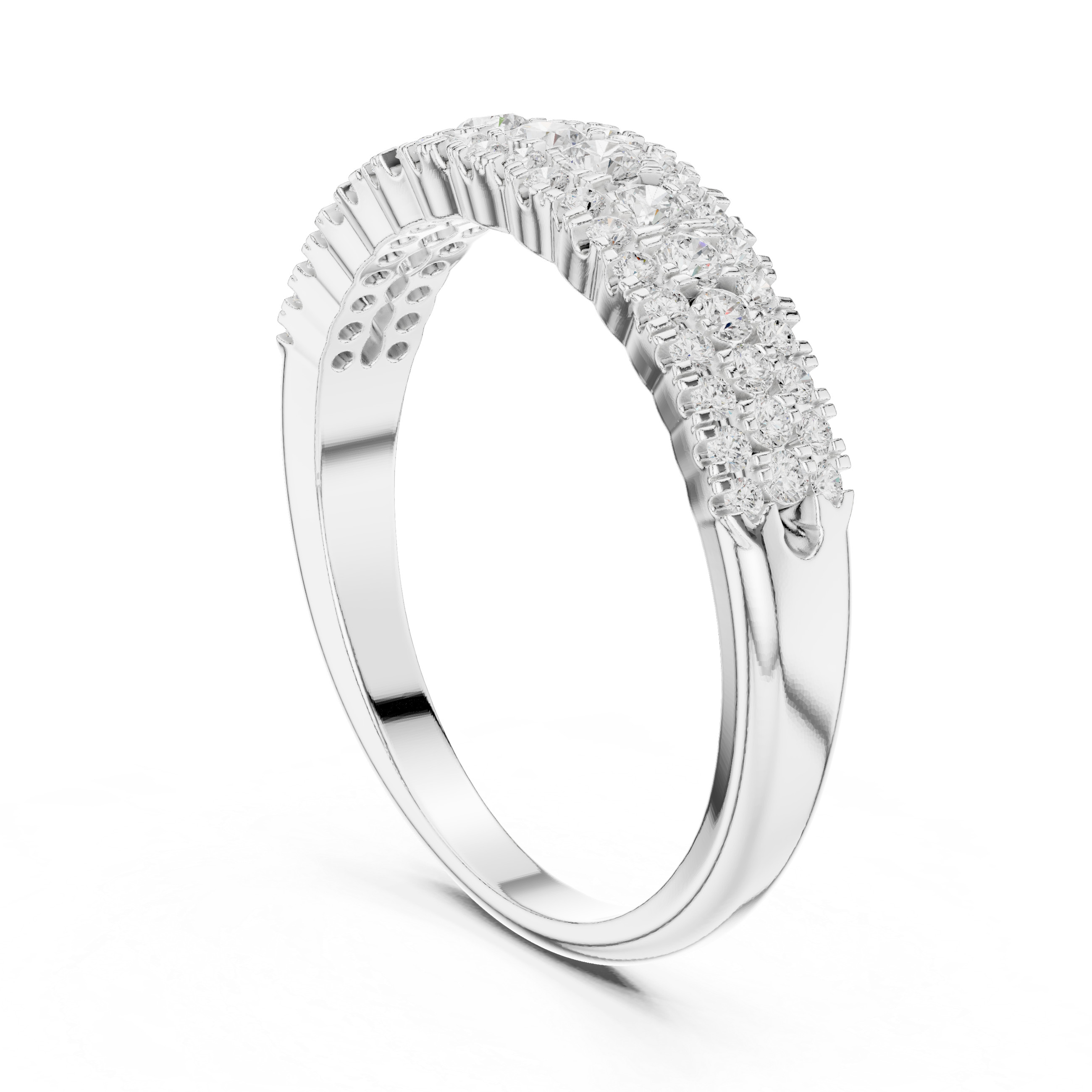 Princess-cut diamond ring with sleek finish.