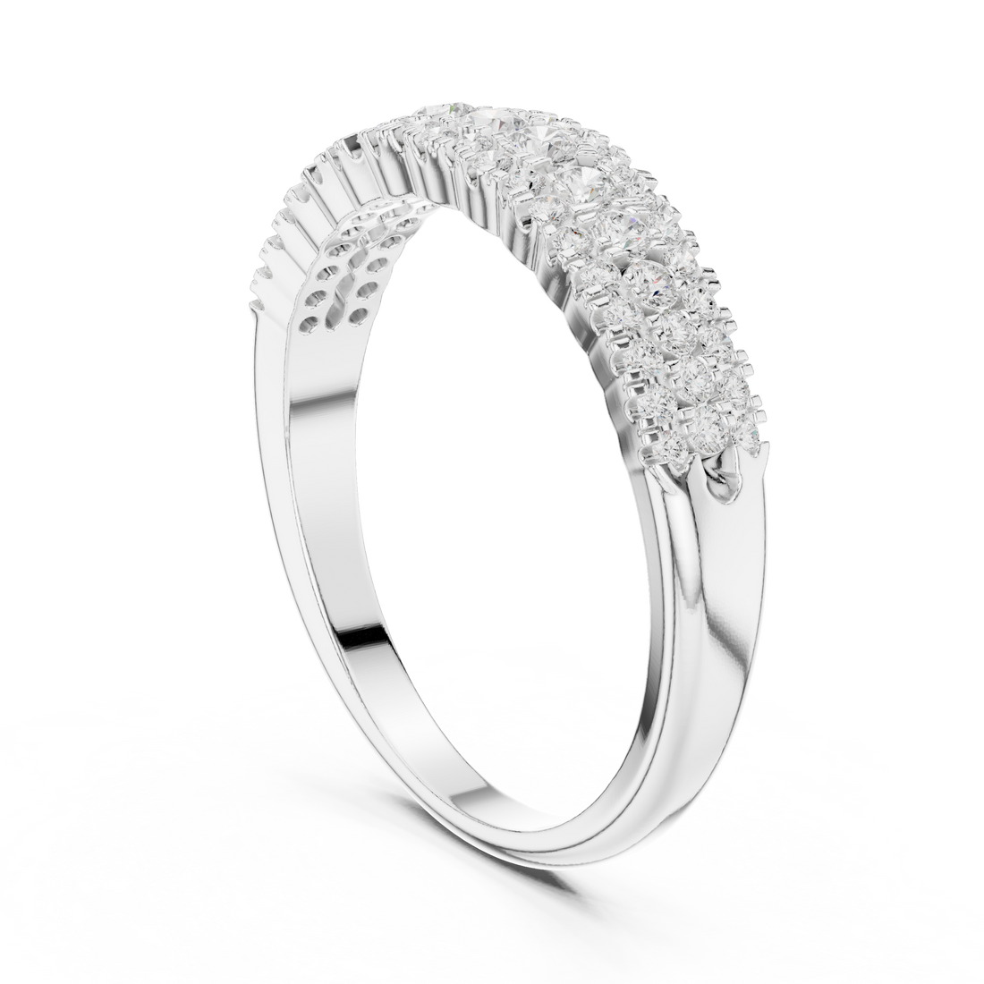 Princess-cut diamond ring with sleek finish.