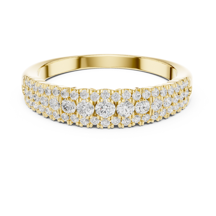 Diamond pendant necklace with round center stone.