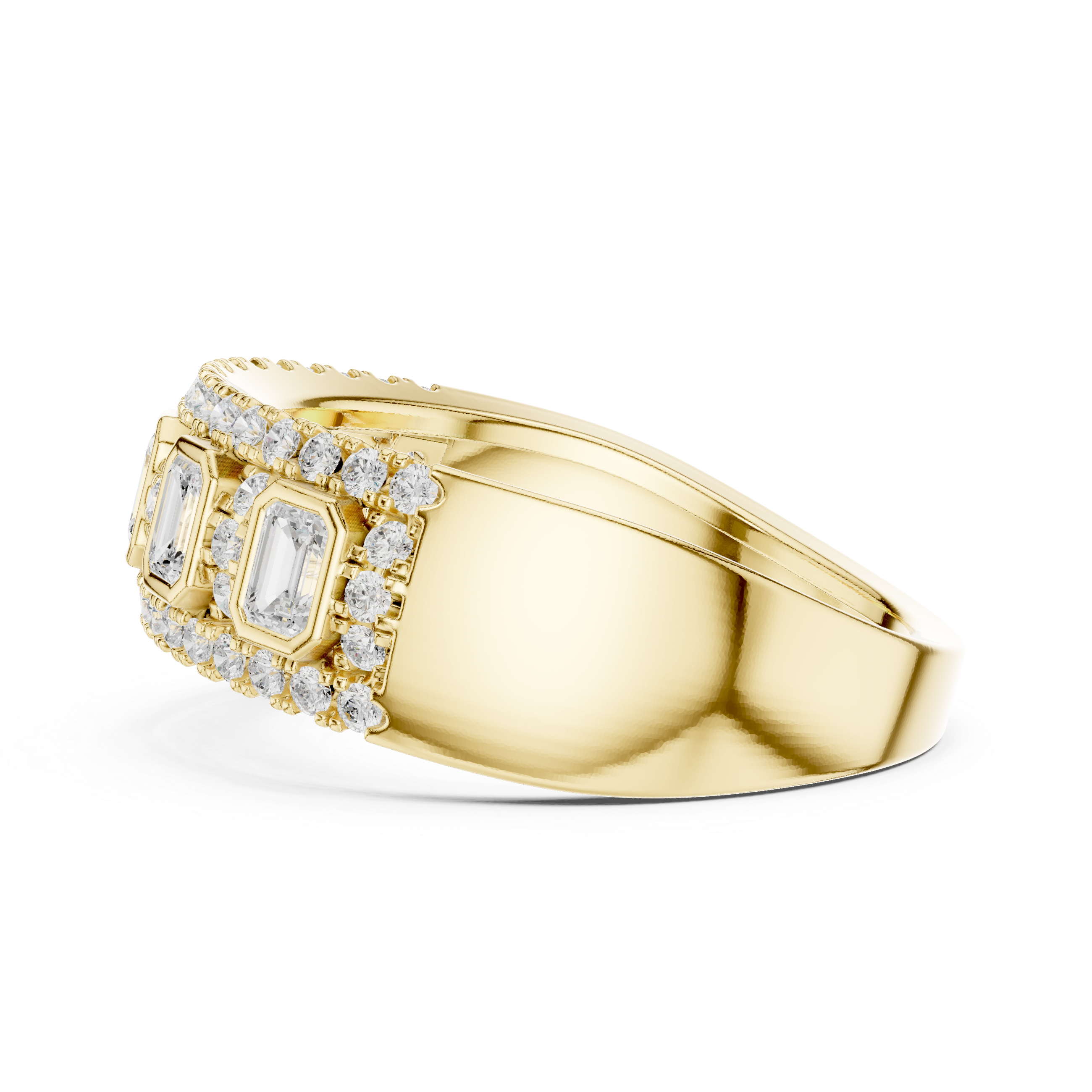 Diamond jewellery set with elegant shine.