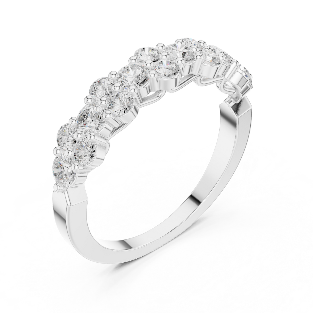 Diamond gemstone ring with sleek setting.