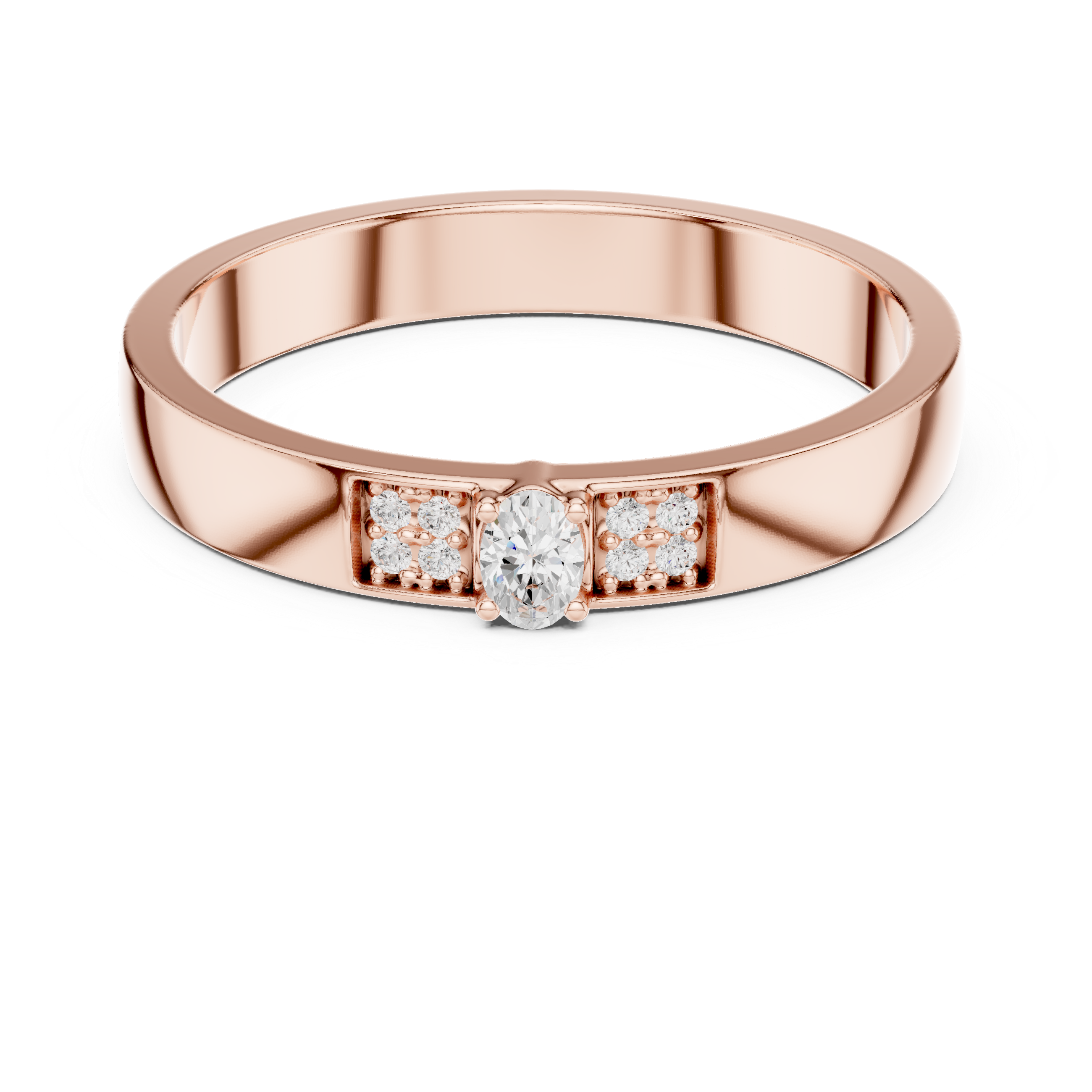 Modern minimalist ring with sleek gold finish.
