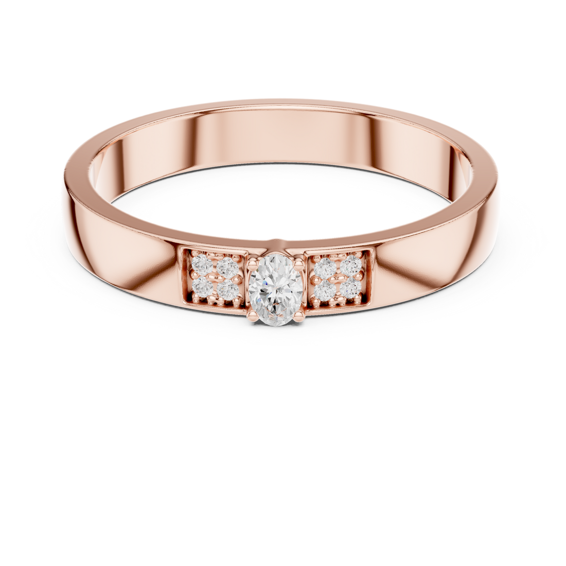 Modern minimalist ring with sleek gold finish.