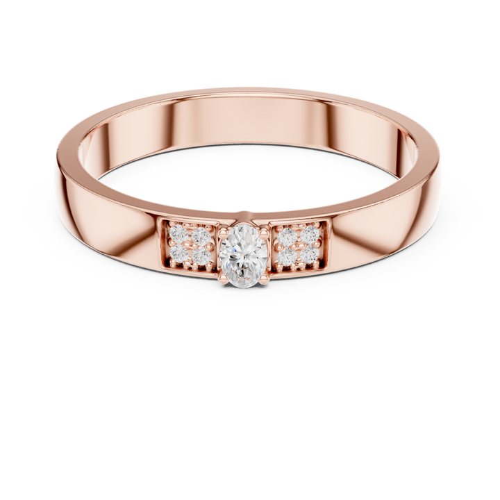 Modern minimalist ring with sleek gold finish.