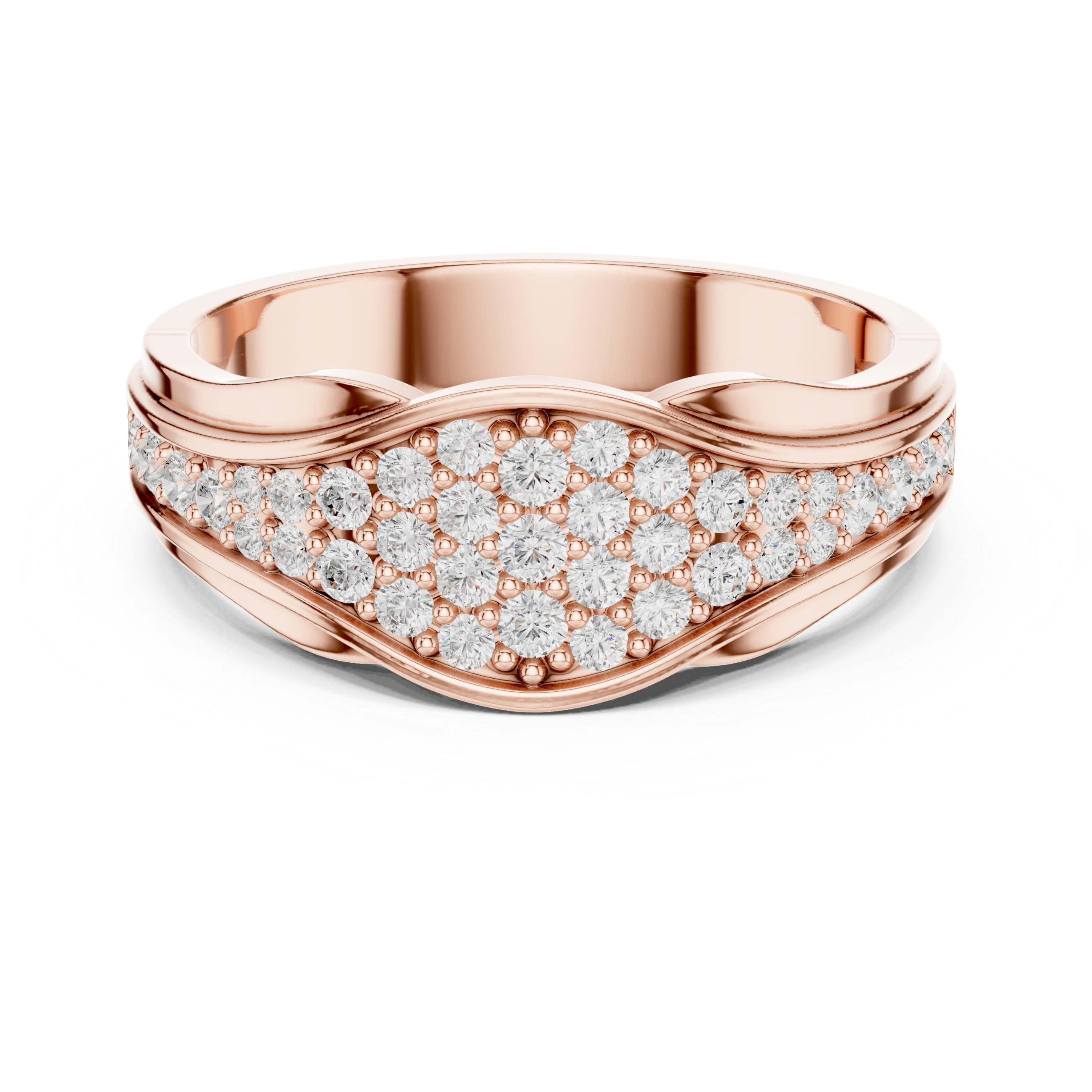 Hinged cuff bracelet with textured surface.