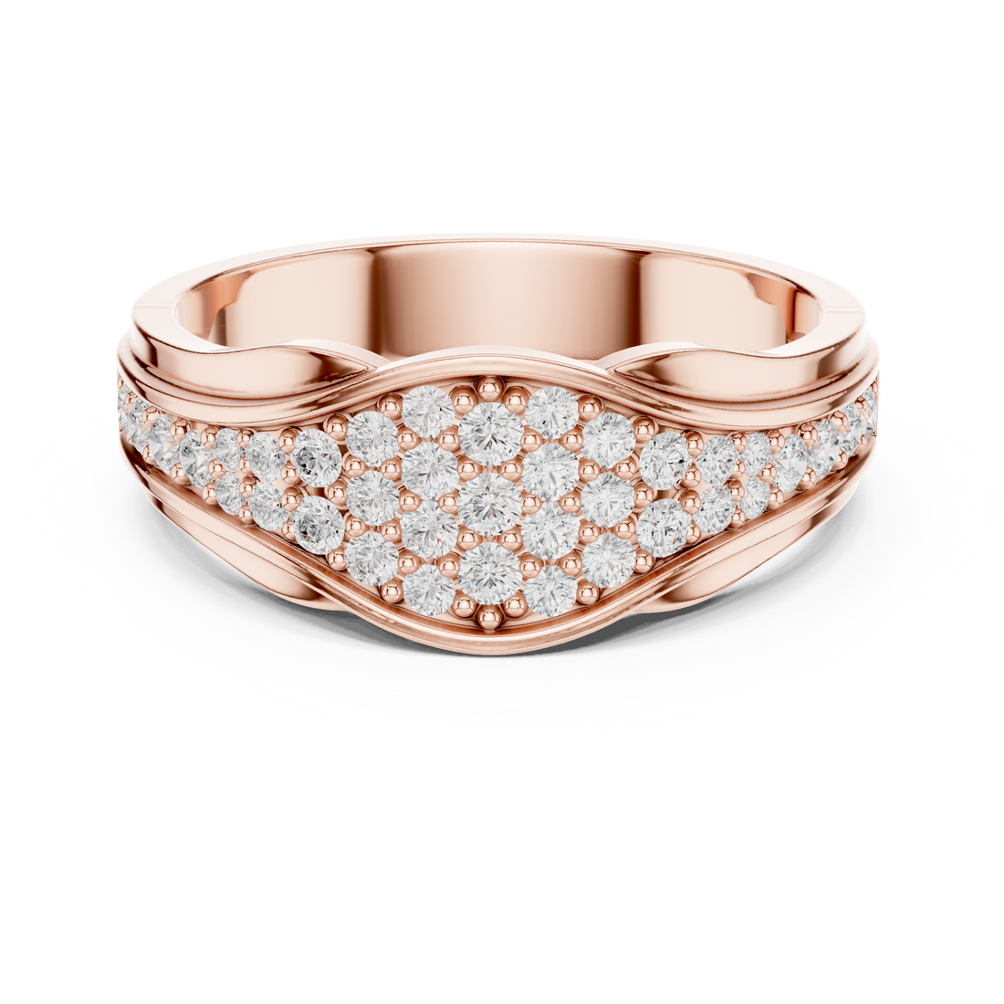 Hinged cuff bracelet with textured surface.