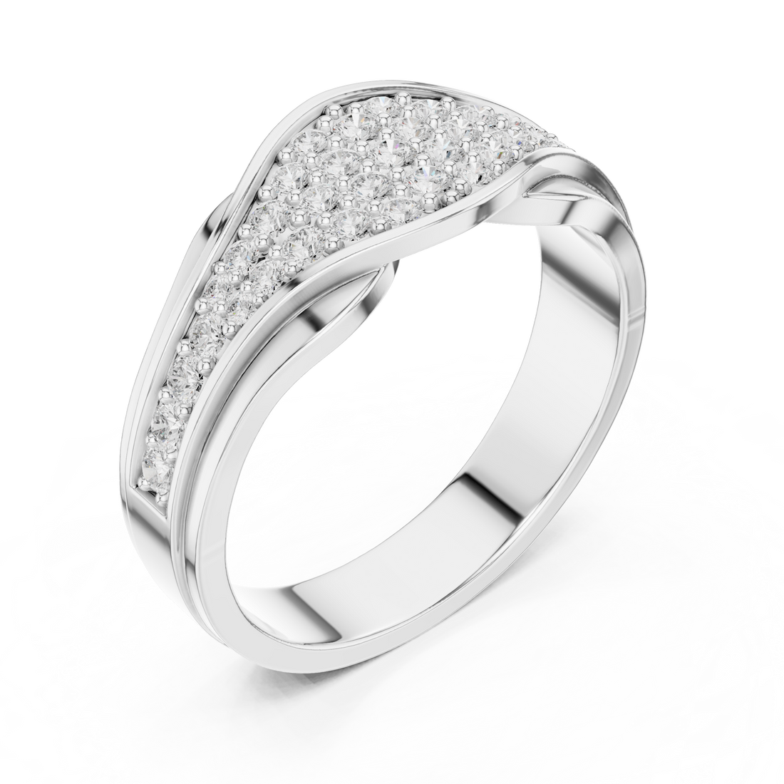 Link bracelet with bold rectangular design.