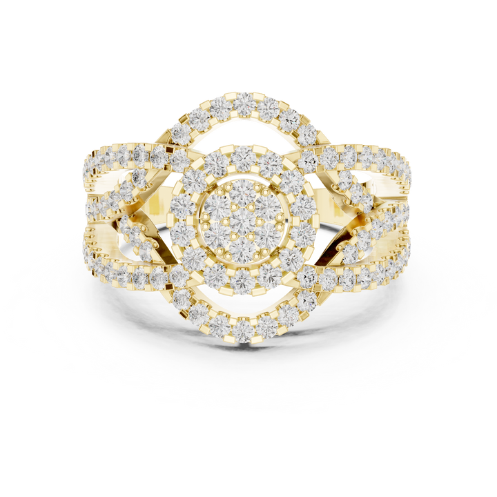 Classic diamond brooch with sparkling stones.