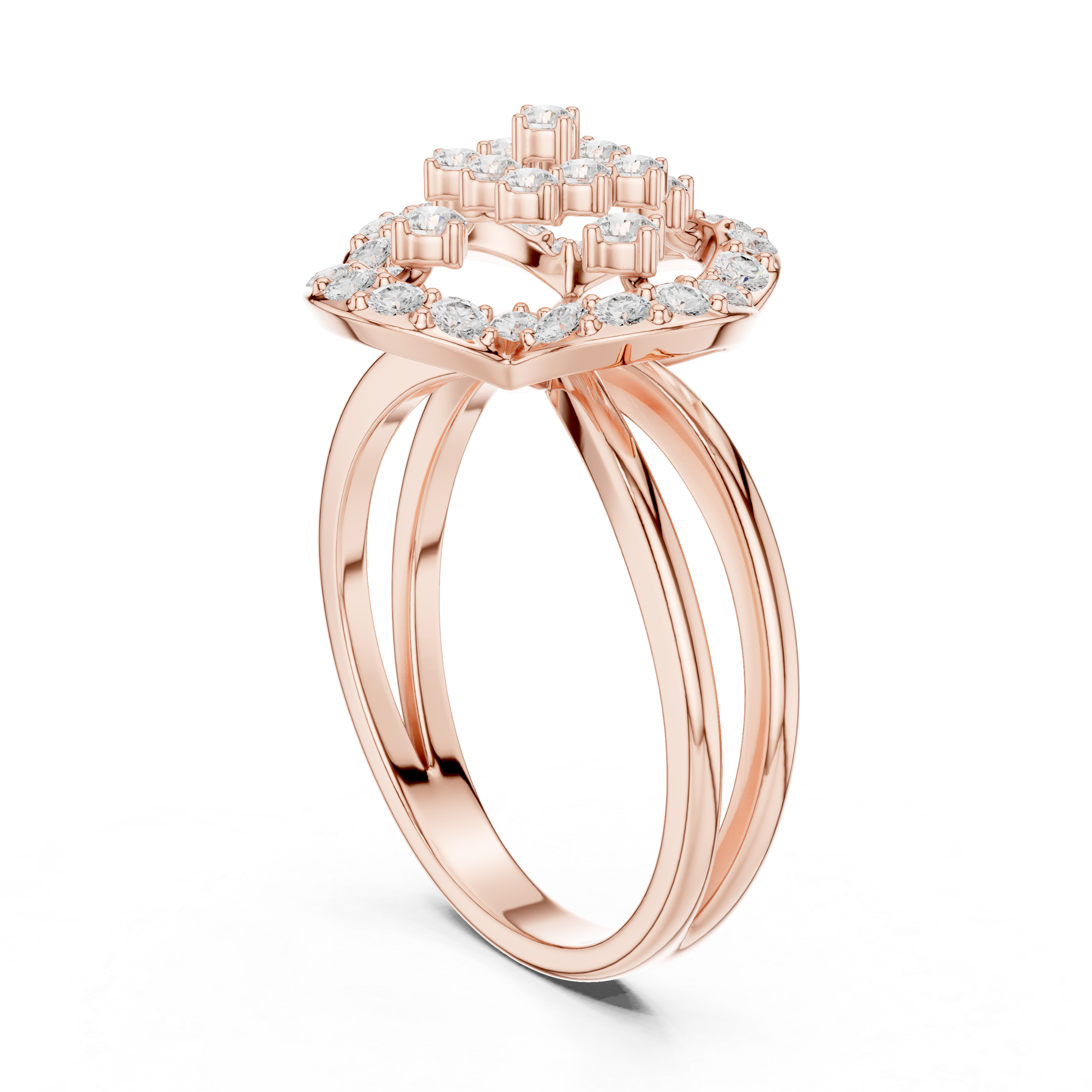 Men's brushed gold wedding band ring.
