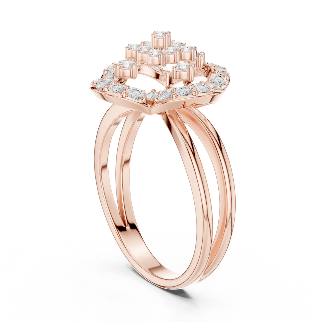Men's brushed gold wedding band ring.