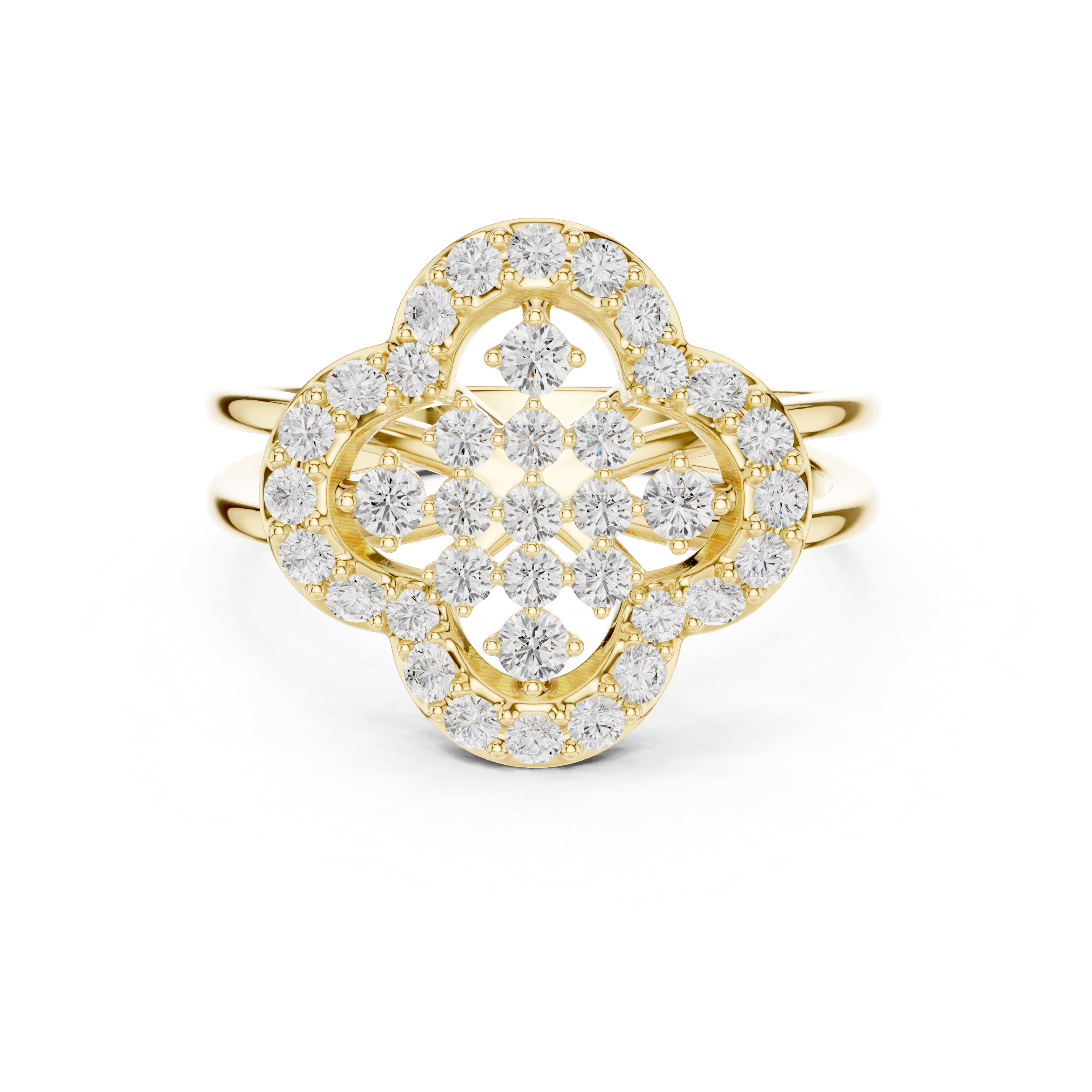 Cocktail ring with large pear-shaped gemstone.