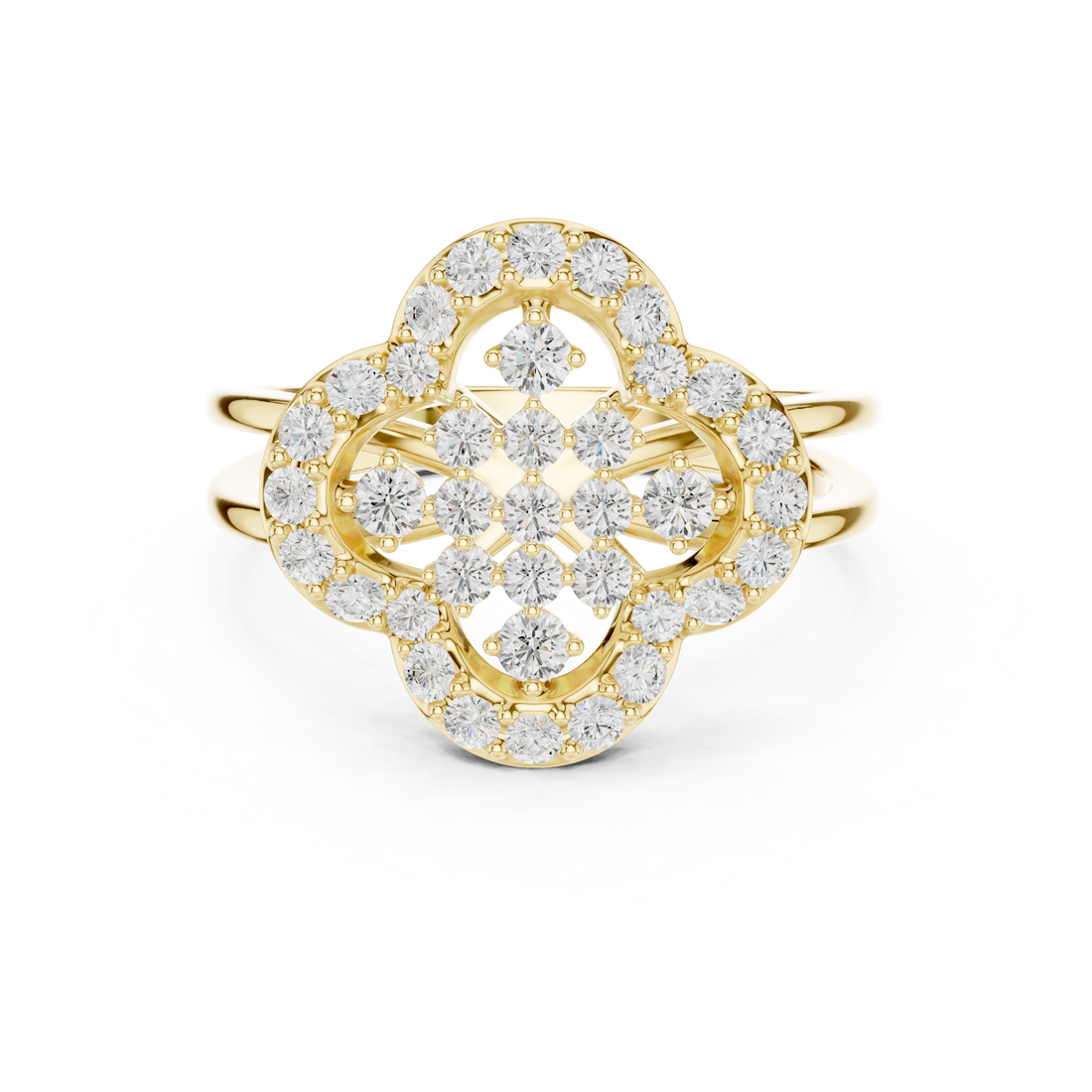 Cocktail ring with large pear-shaped gemstone.