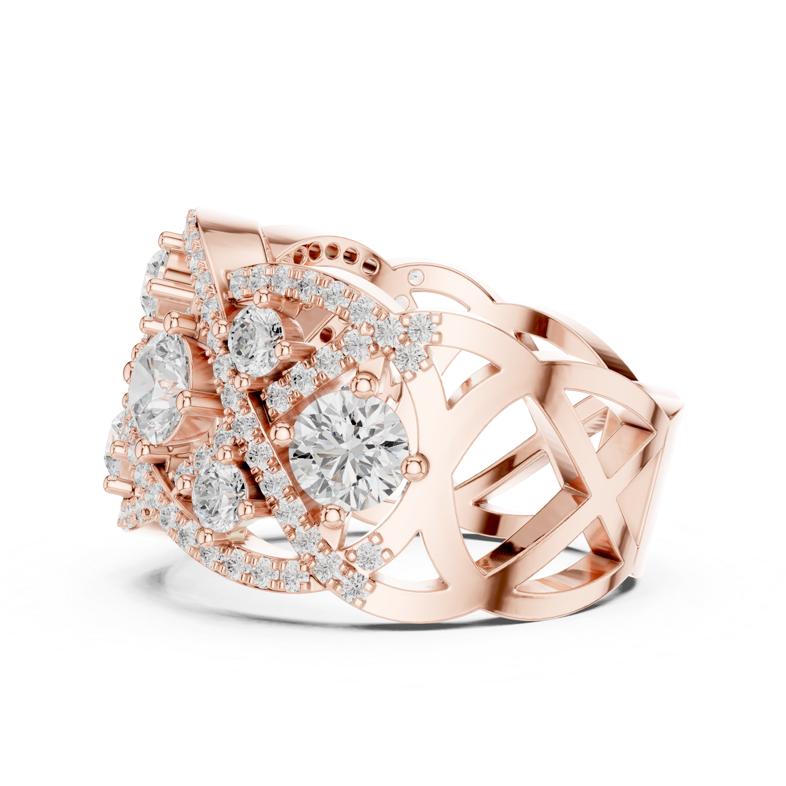 Open style ring with dual metal ends.