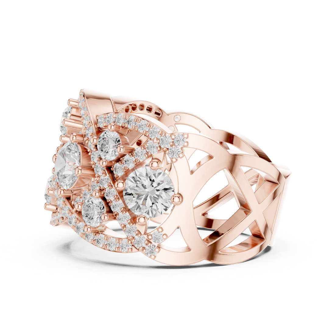 Open style ring with dual metal ends.