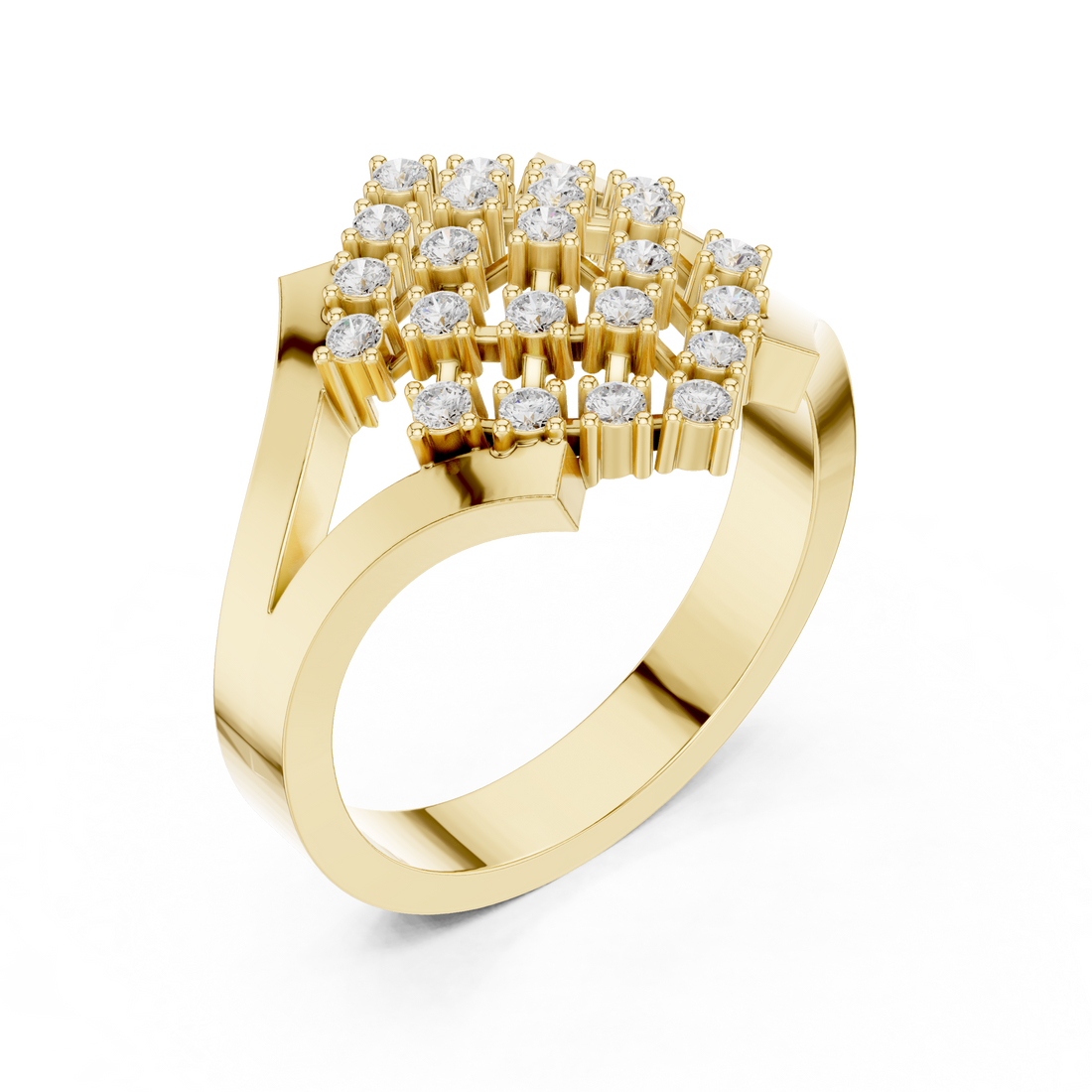 Engagement jewellery set with diamond accents.