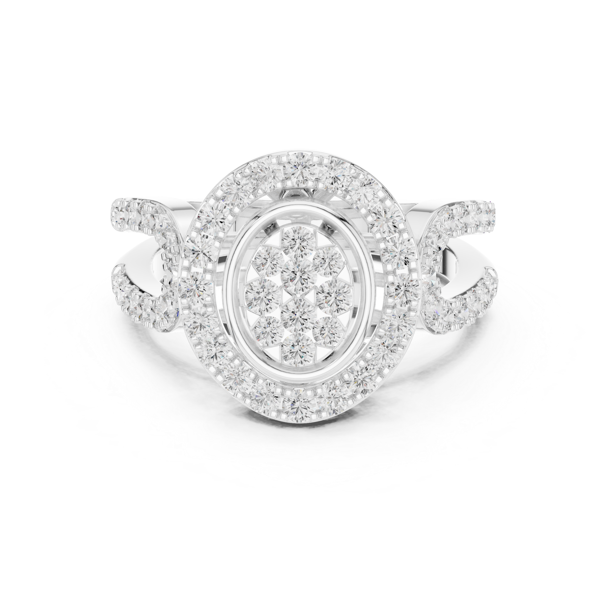 Anniversary ring with sparkling side stones.