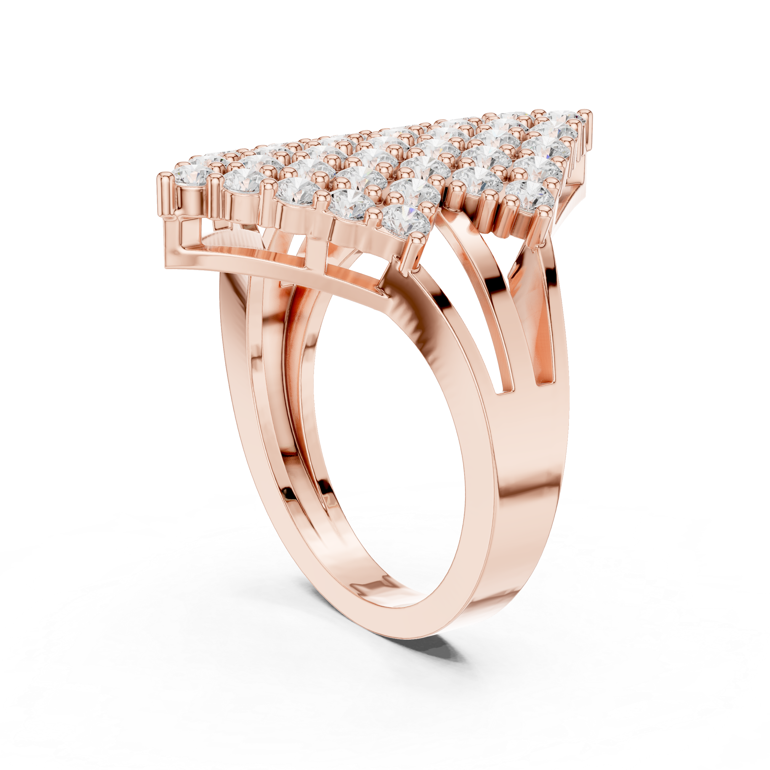 Angular geometric earrings with modern look.