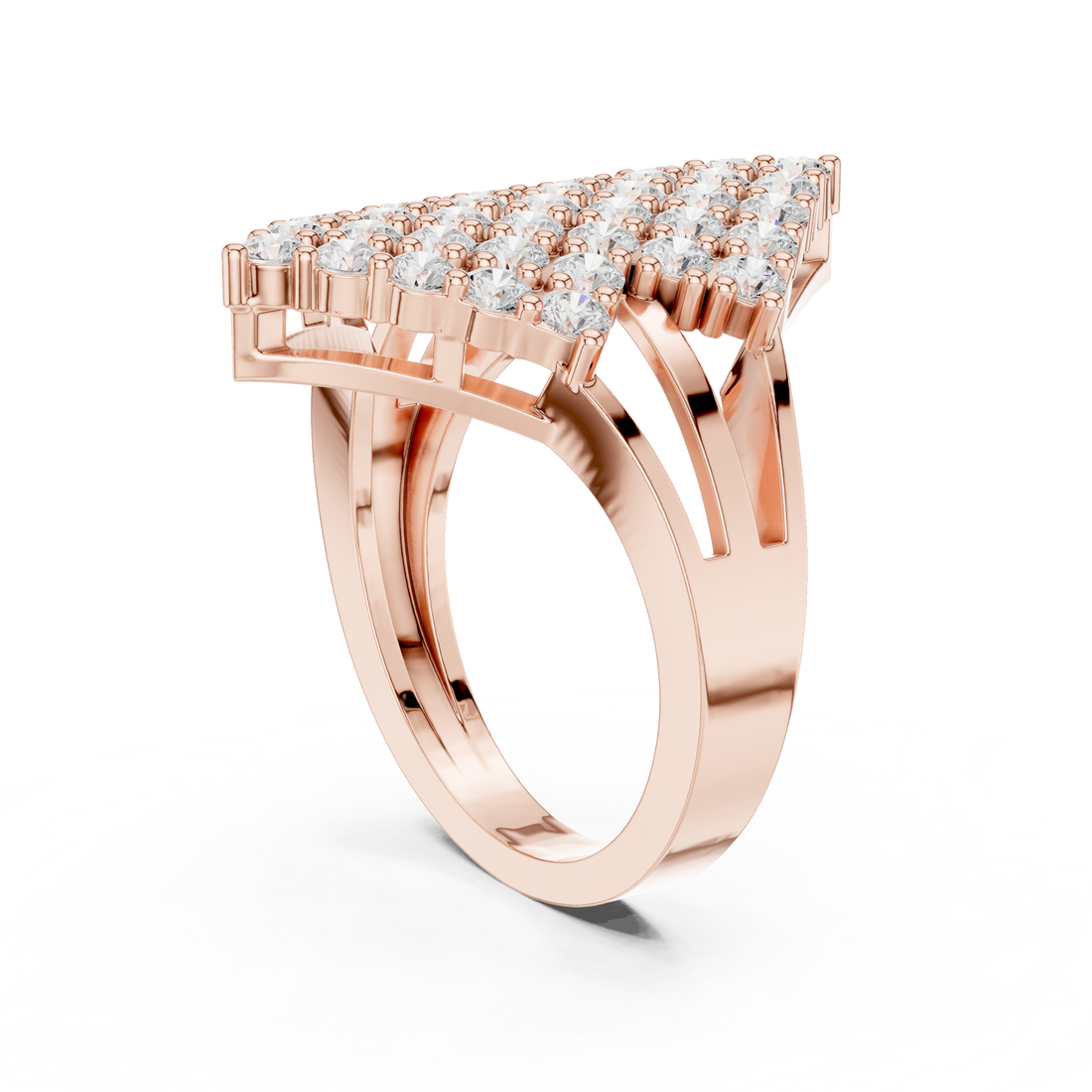 Angular geometric earrings with modern look.