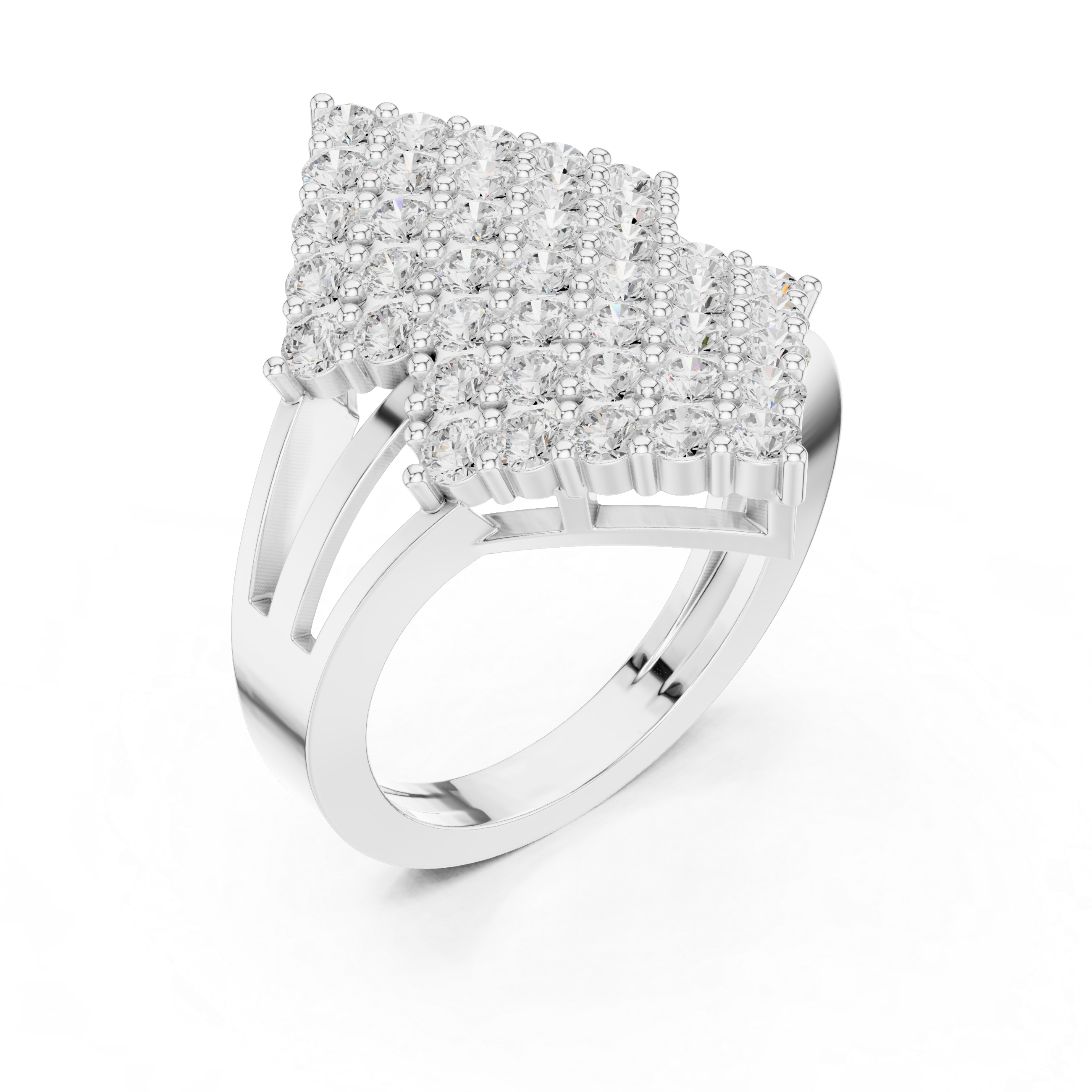 Box link chain necklace with square design.