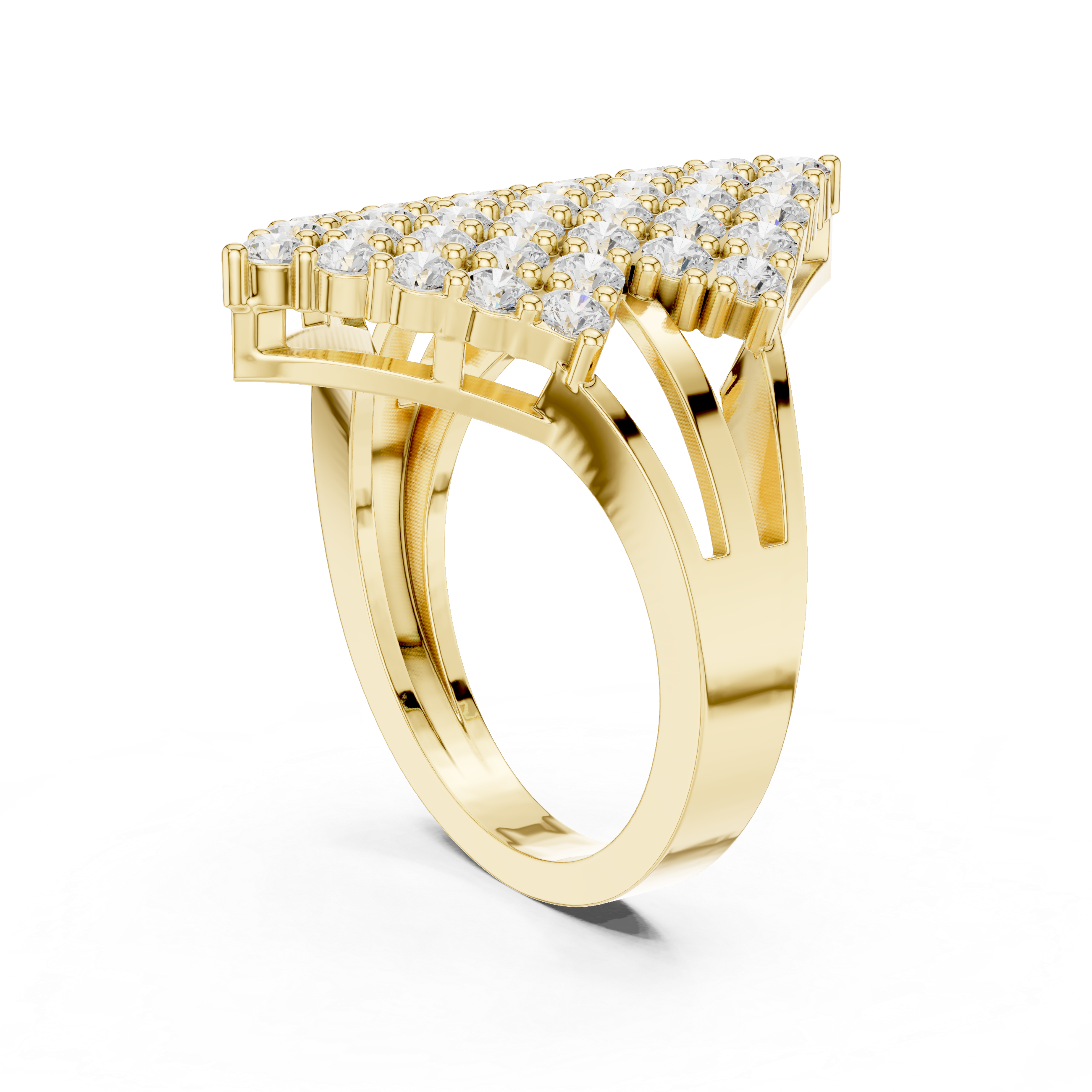 Glossy gold bangle with polished shine.