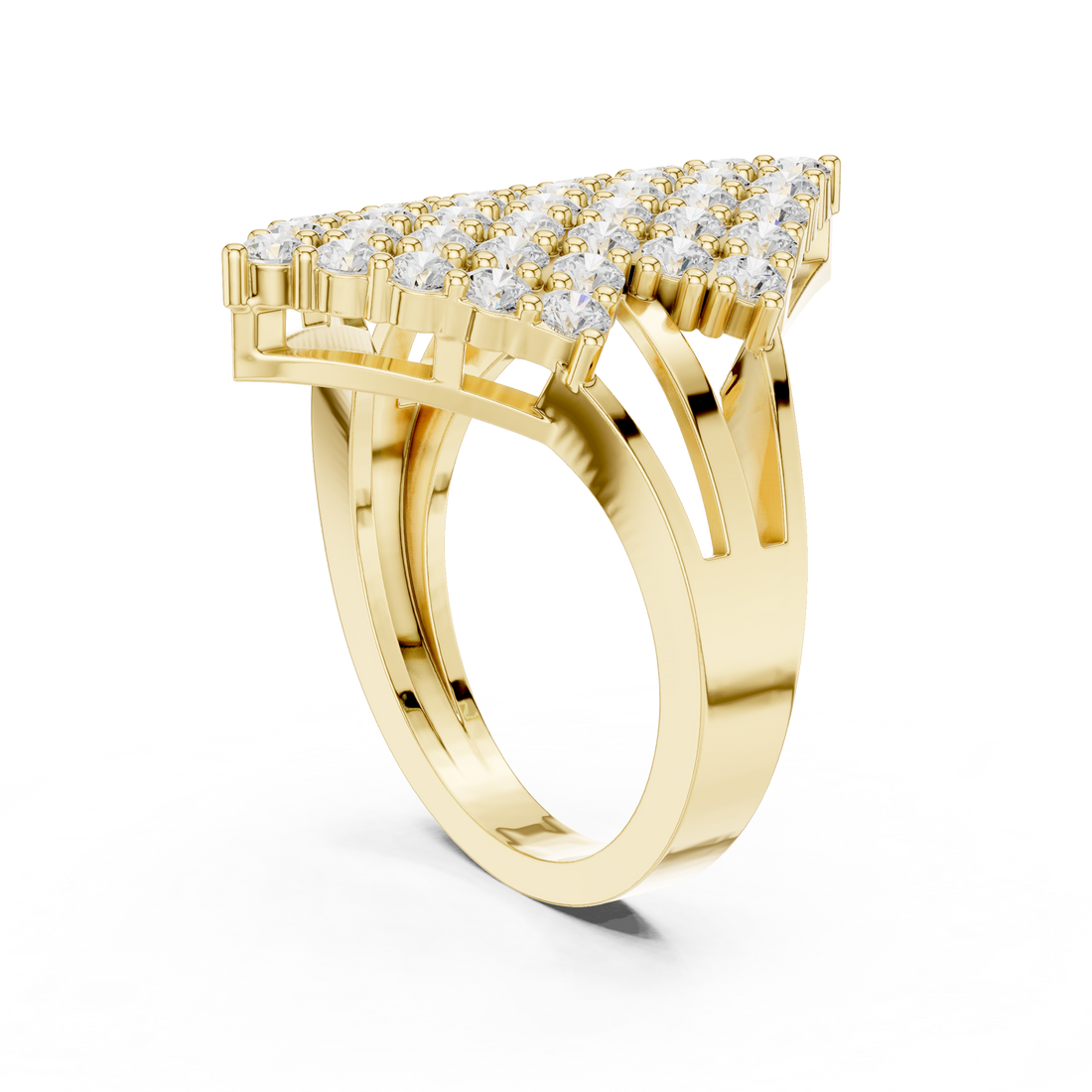 Glossy gold bangle with polished shine.