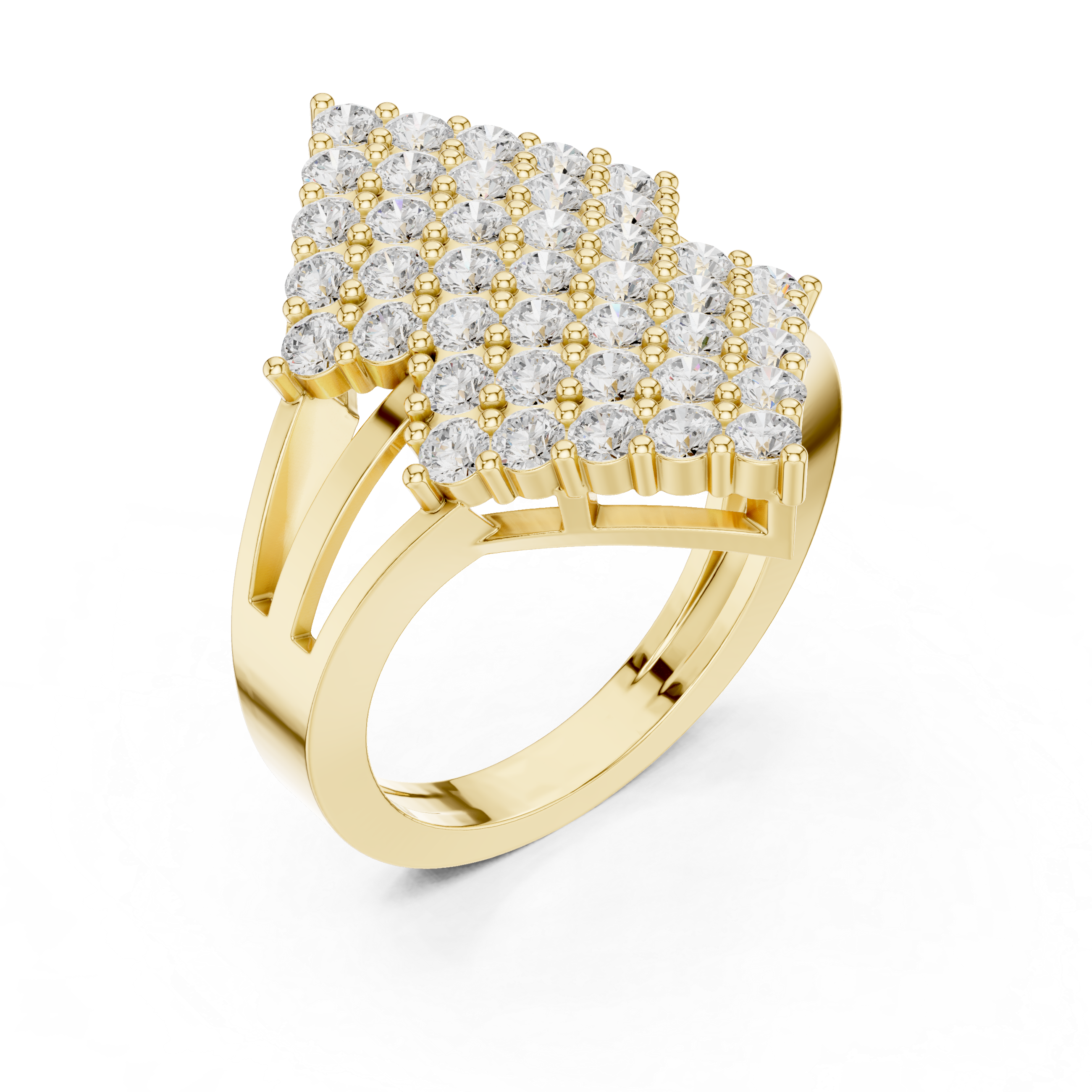 Diamond bangle with sparkling pavé detail.