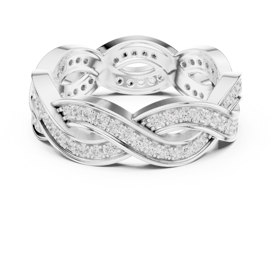 Floral carved toe ring with intricate detail.