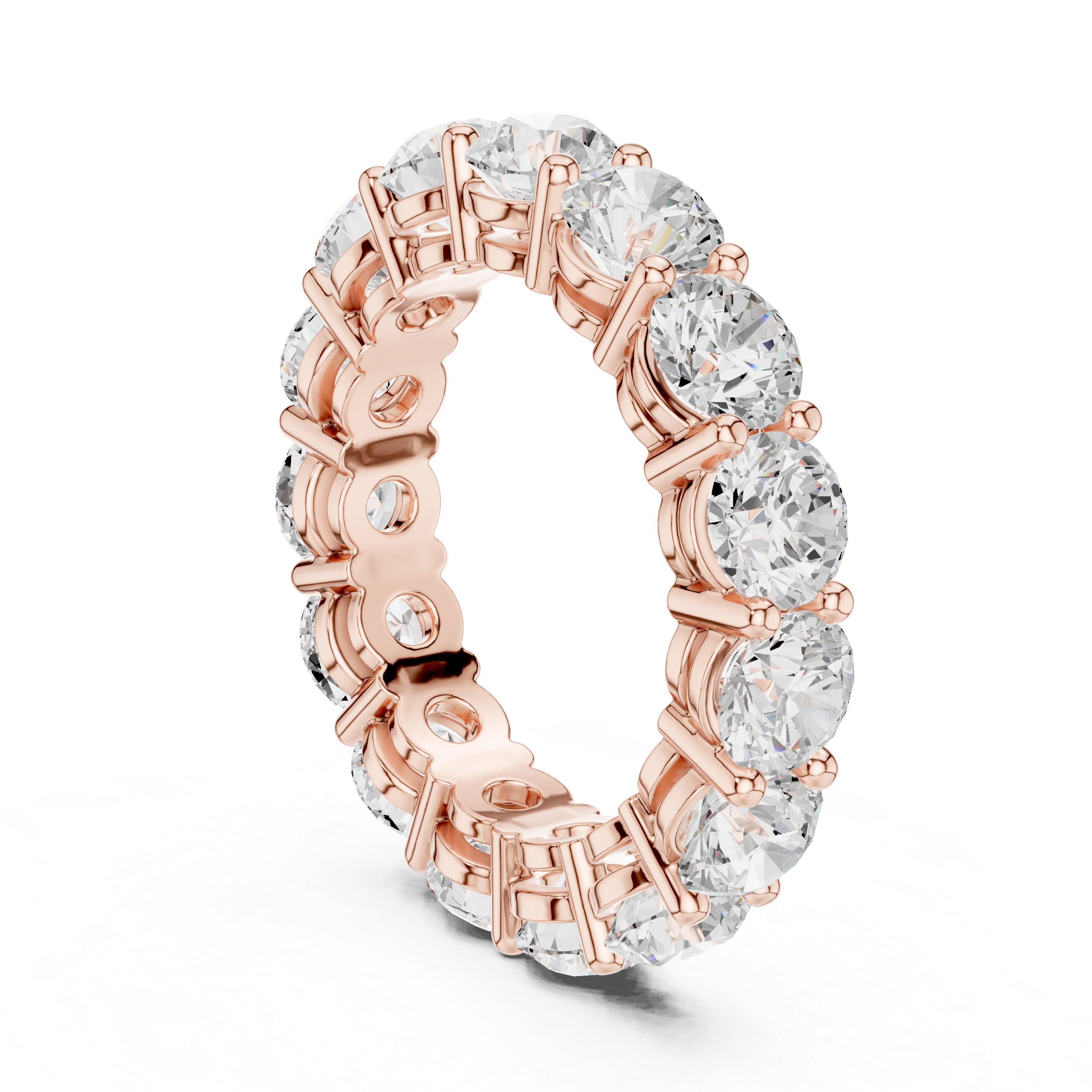 Diamond gemstone ring with sleek polished band.