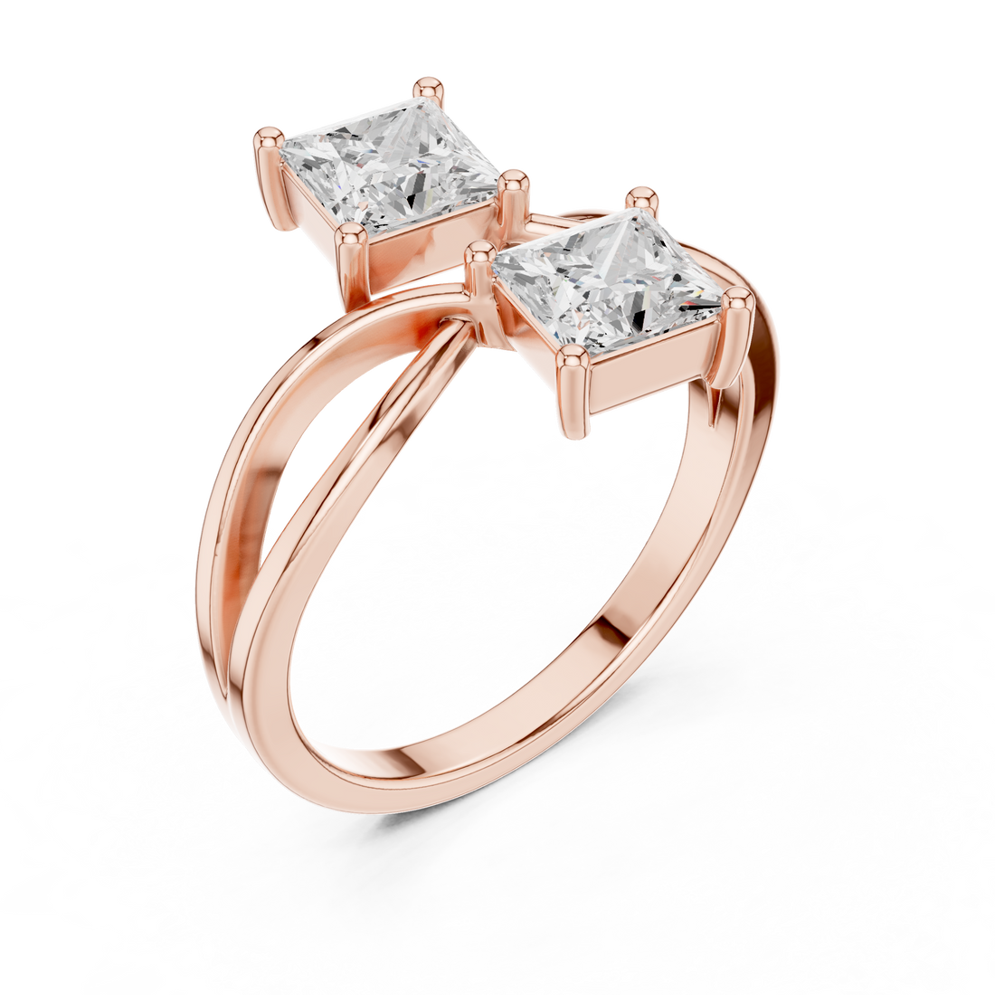 Gold toe ring with modern slim band.