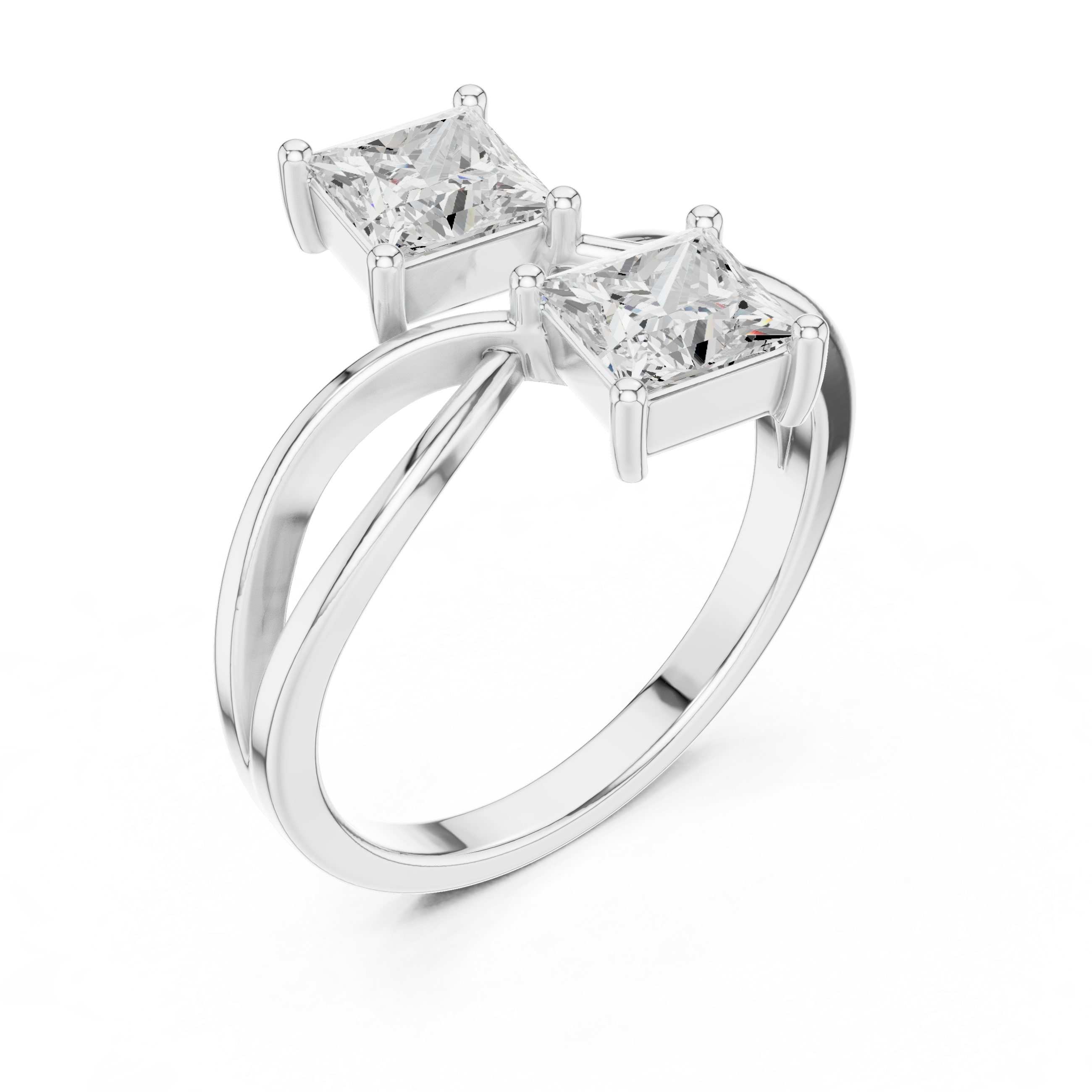 Diamond halo earrings with bright sparkle.
