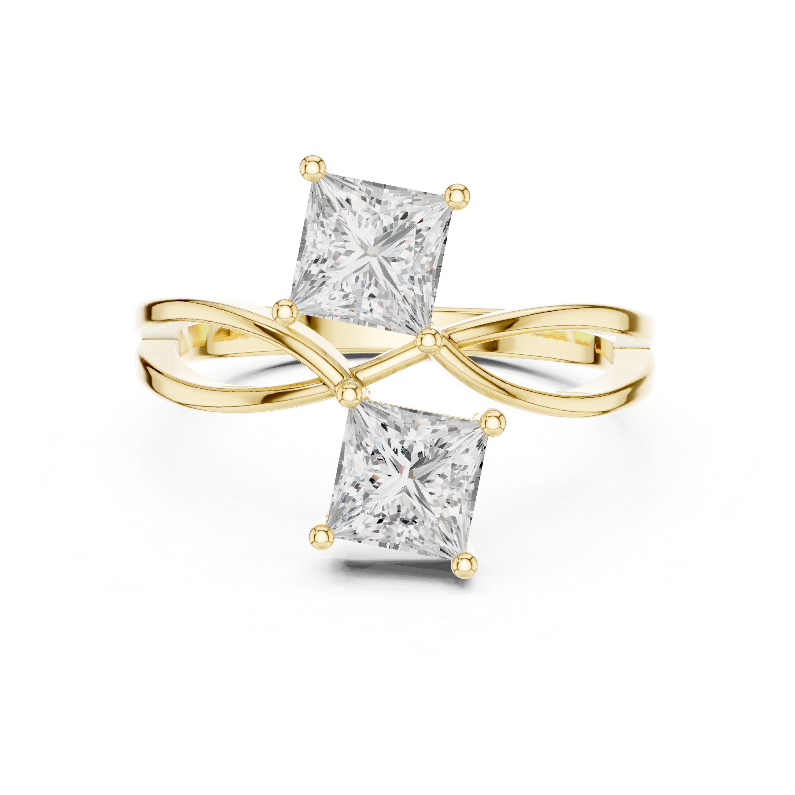 Double hoop earrings with layered design.