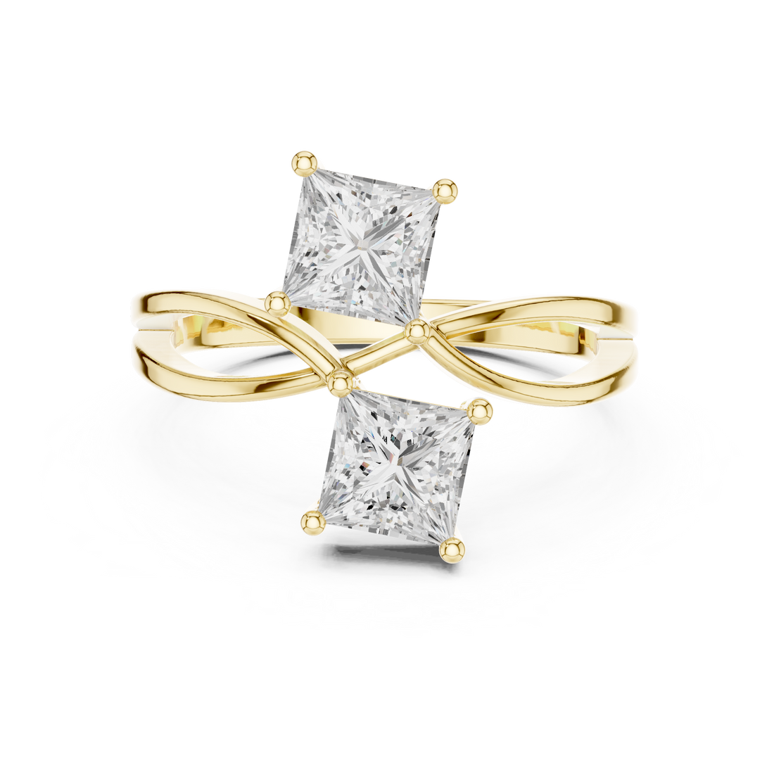 Double hoop earrings with layered design.