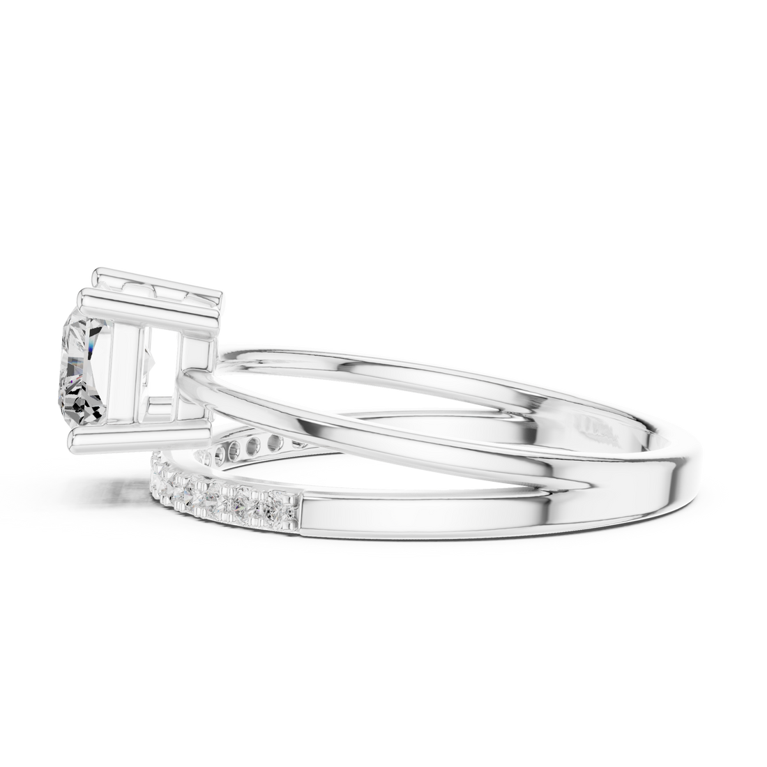 Geometric necklace with structured design.