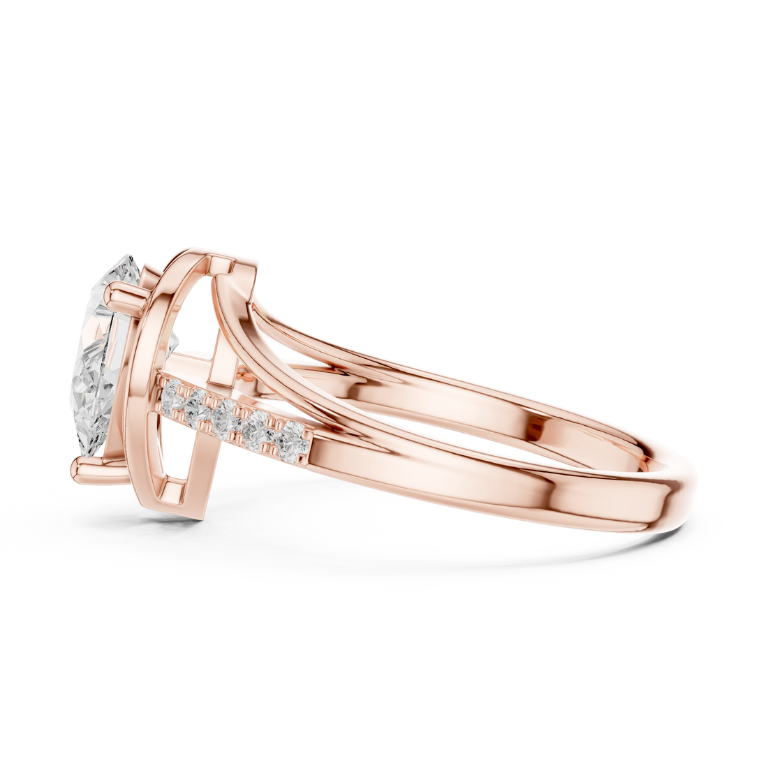 Thin diamond bracelet with delicate sparkle.