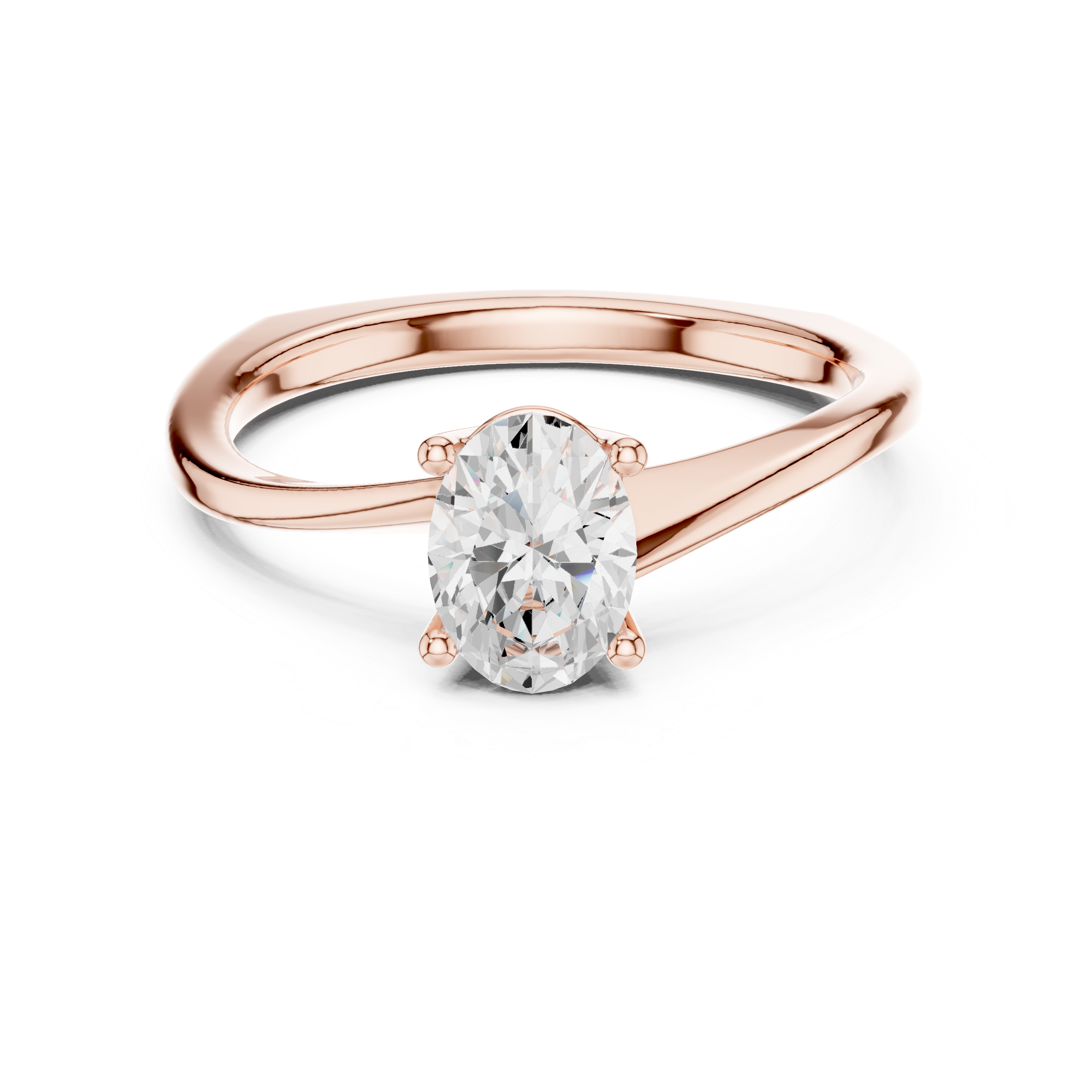 Modern Oval Cut Diamond Solitaire Engagement Ring vibe