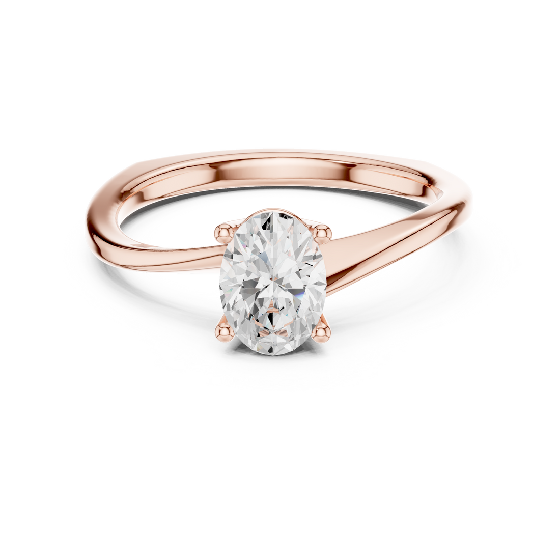 Modern Oval Cut Diamond Solitaire Engagement Ring vibe