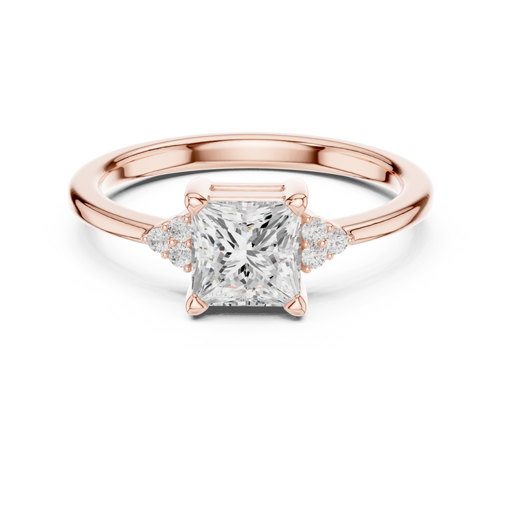 Bold Cushion Cut Solitaire Diamond Engagement Ring look