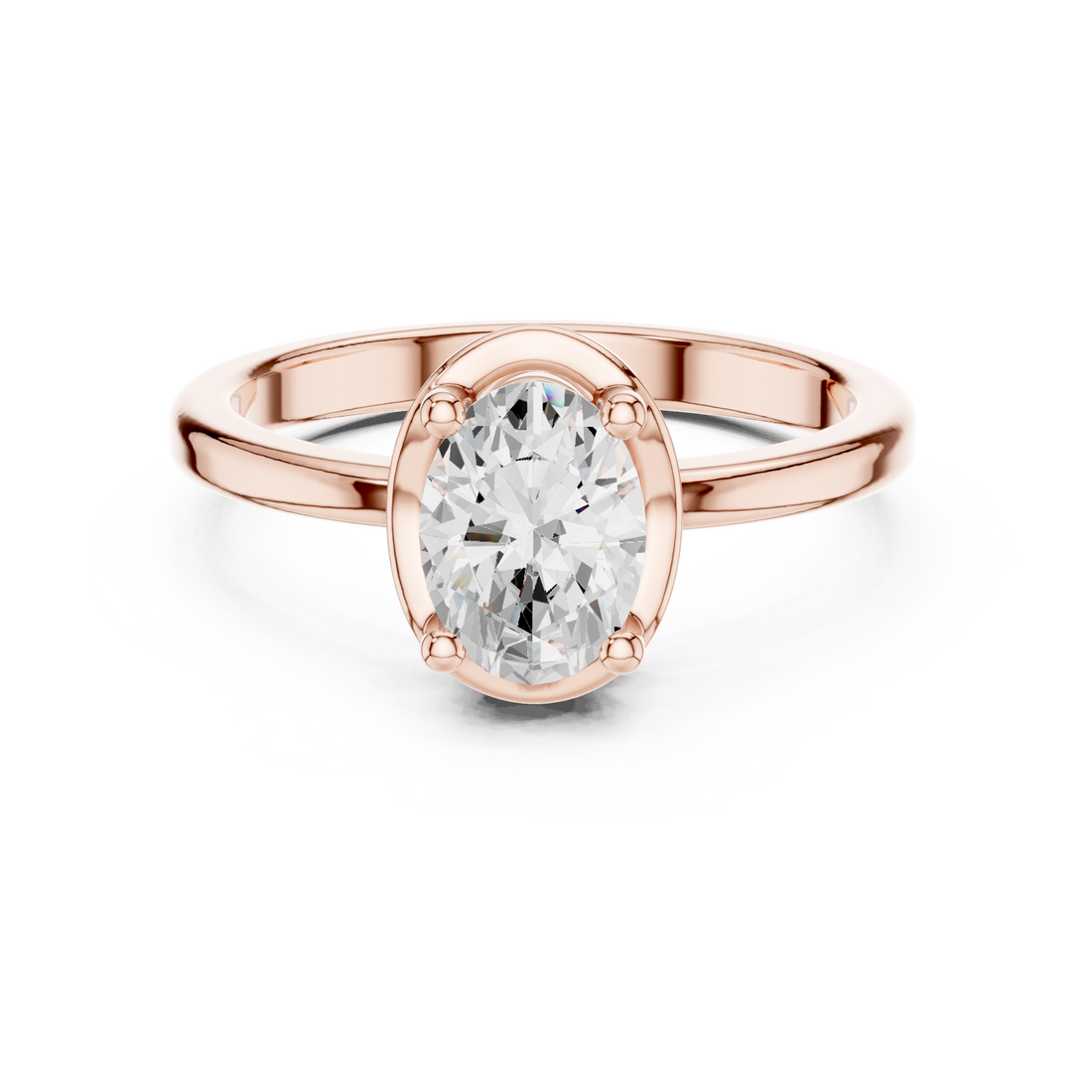 Rare Cushion Cut Diamond Solitaire Collet Engagement Ring find