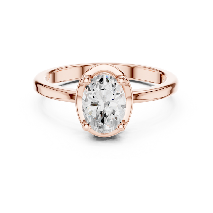 Rare Cushion Cut Diamond Solitaire Collet Engagement Ring find