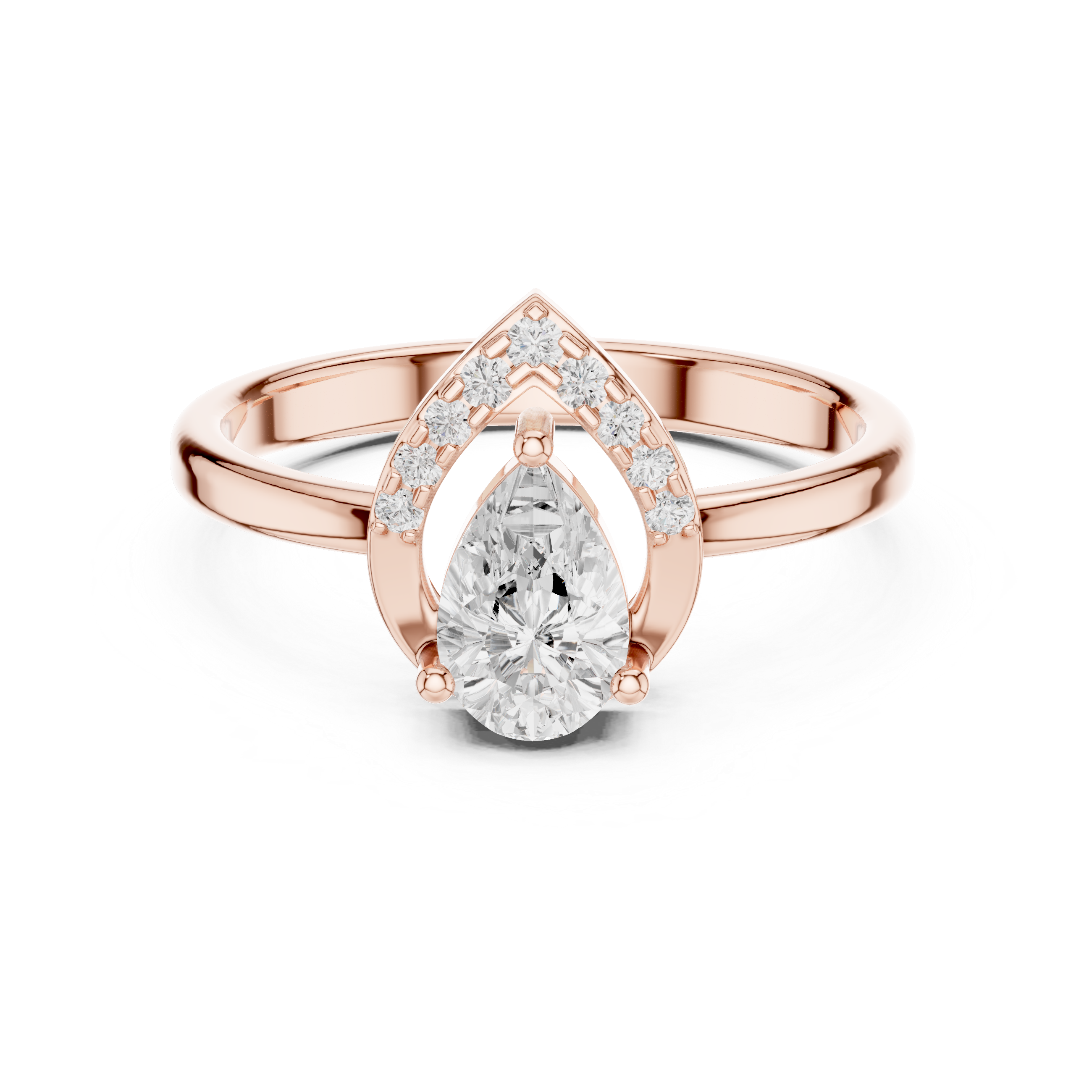Royal Marquise Diamond Twist Solitaire Engagement Ring charm