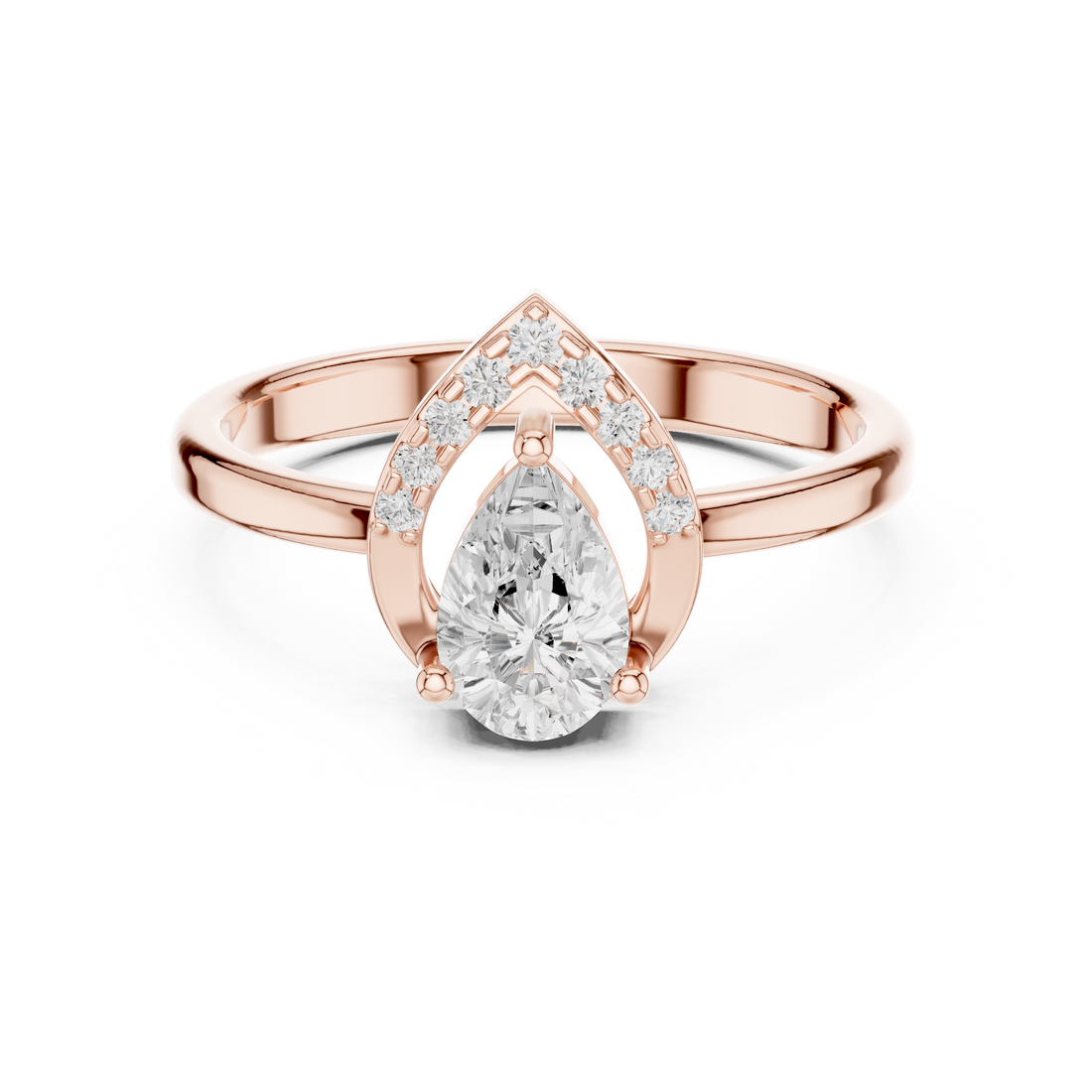 Royal Marquise Diamond Twist Solitaire Engagement Ring charm