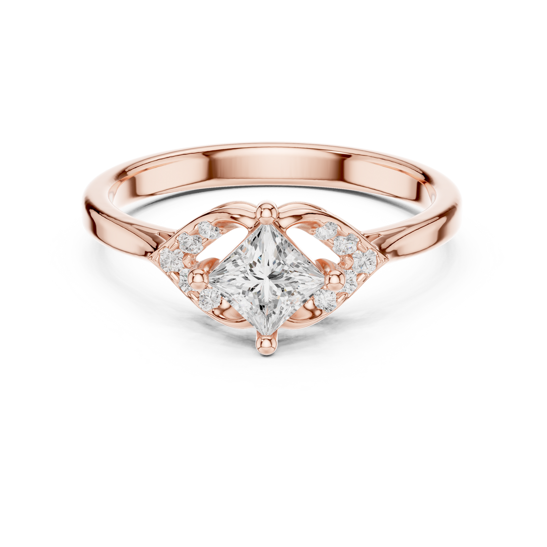 Princess Cut Diamond Solitaire Engagement Ring